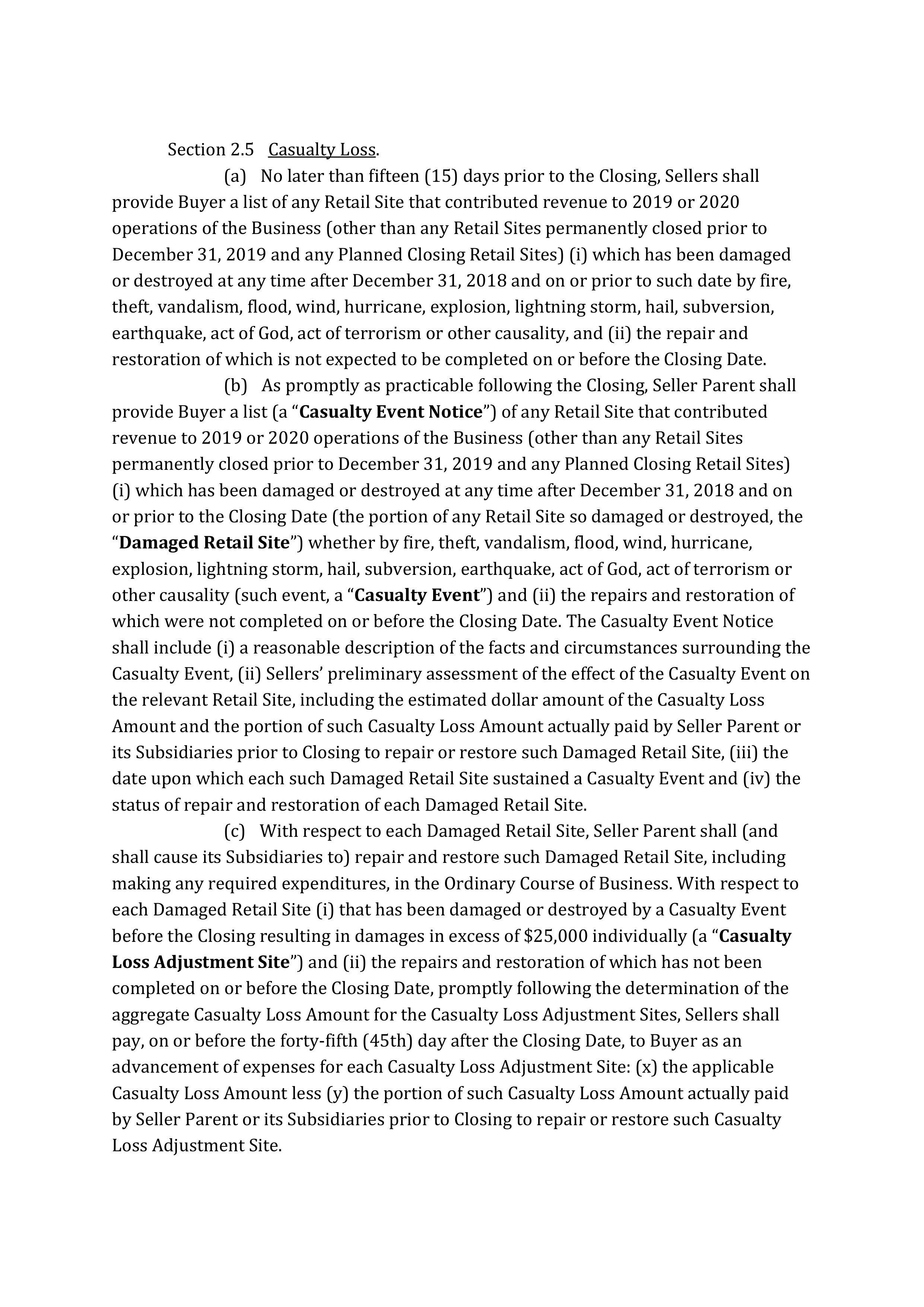 Marathon Petroleum Purchase and Sale Agreement — page 43