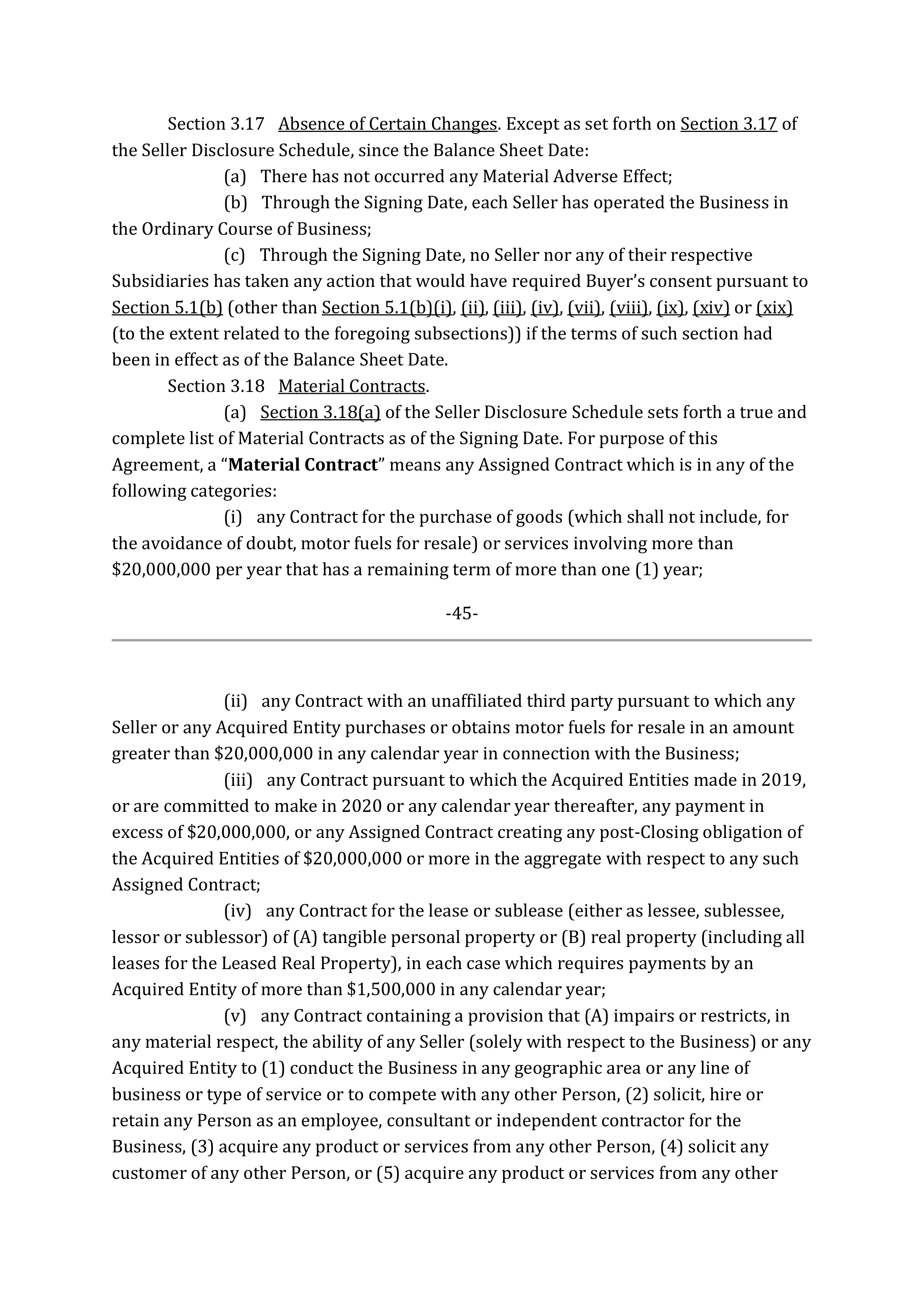 Marathon Petroleum Purchase and Sale Agreement — page 58