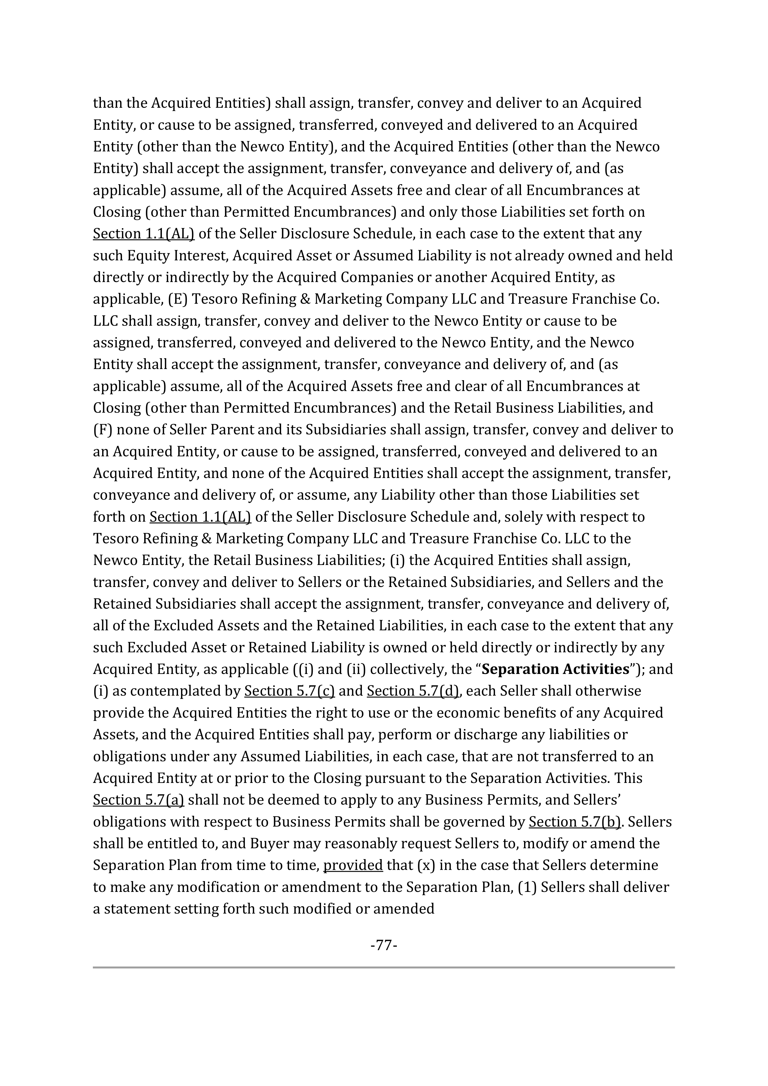 Marathon Petroleum Purchase and Sale Agreement — page 96