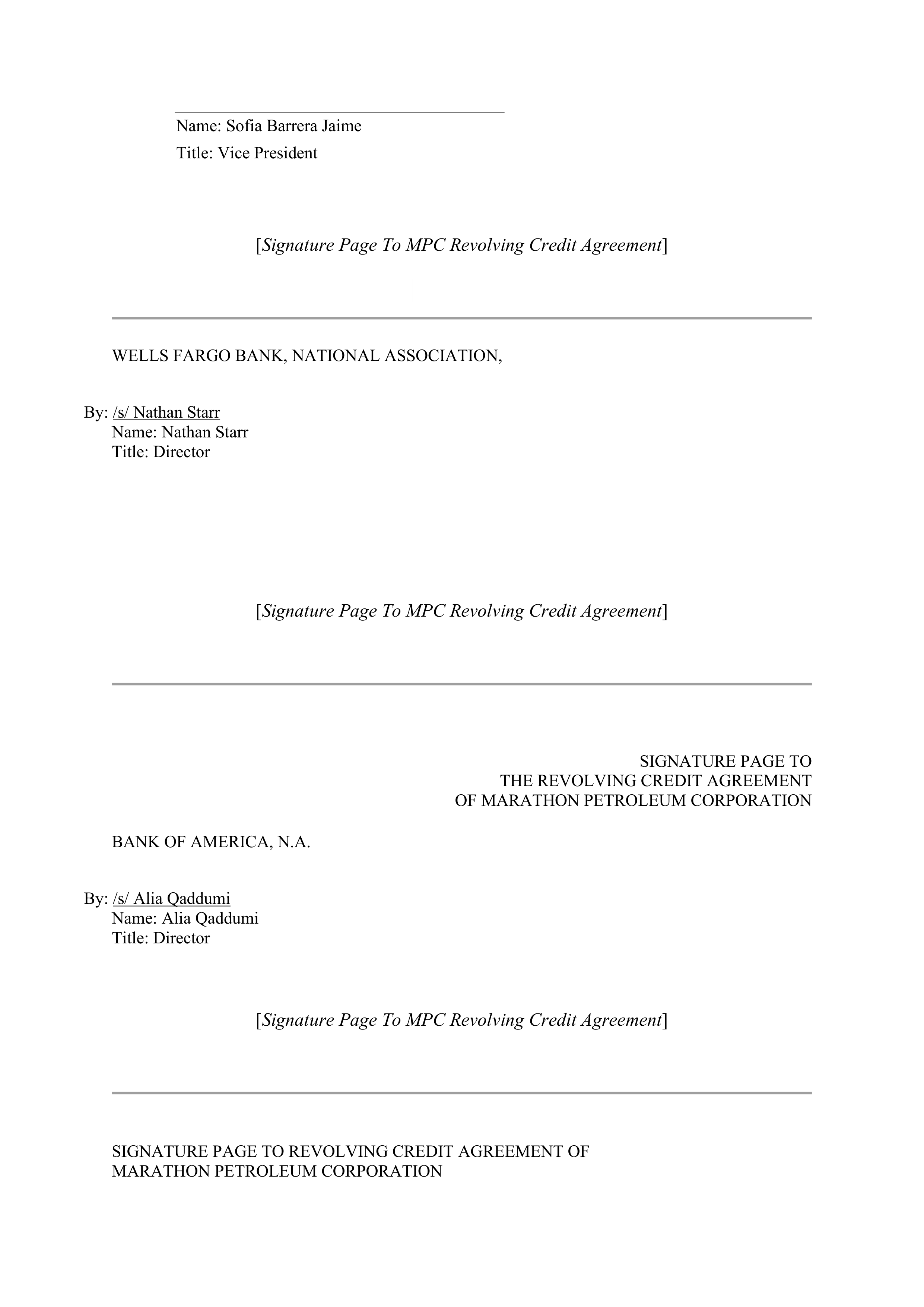 Marathon Petroleum Revolving Credit Agreement — page 104