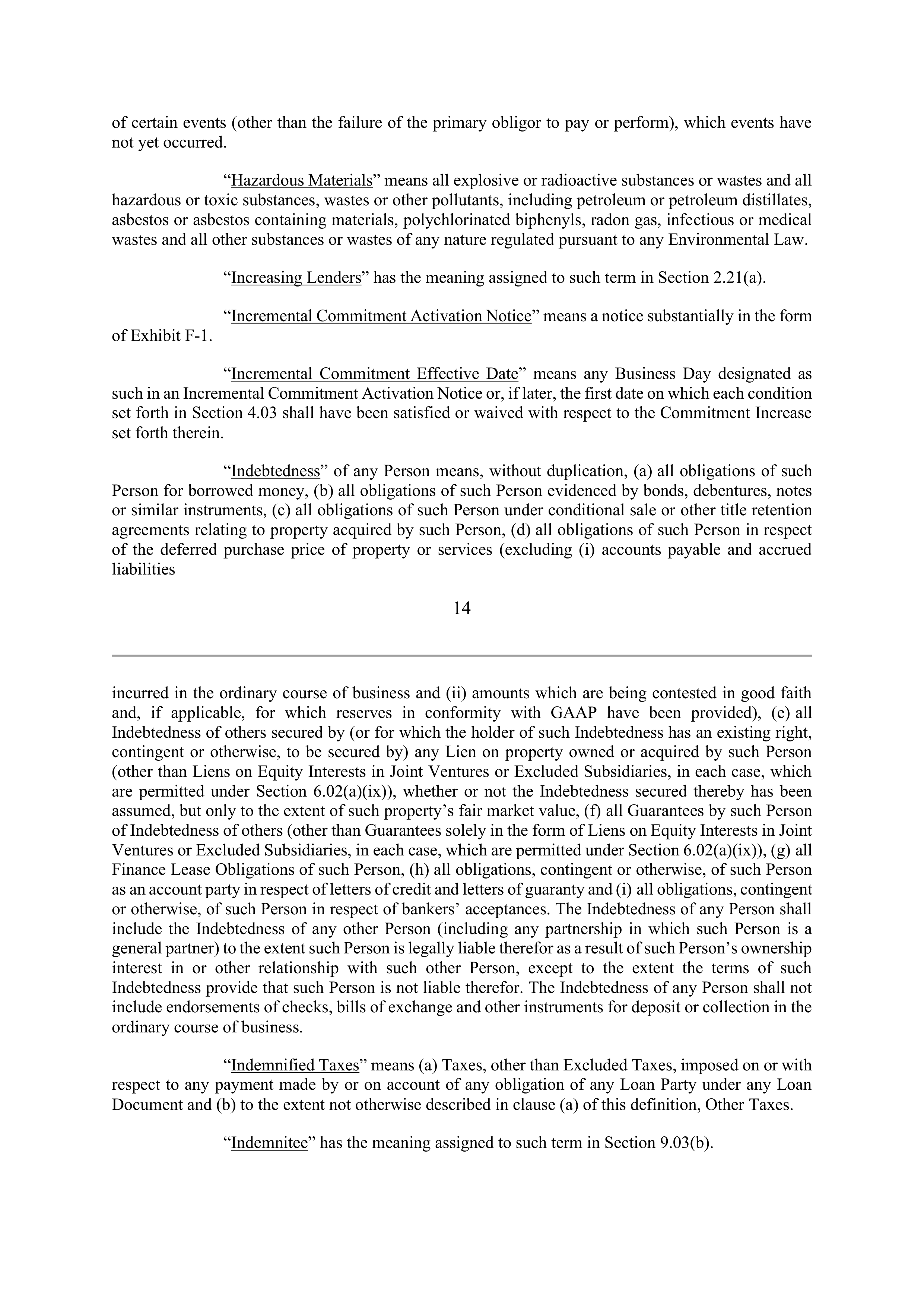 Marathon Petroleum Revolving Credit Agreement — page 22