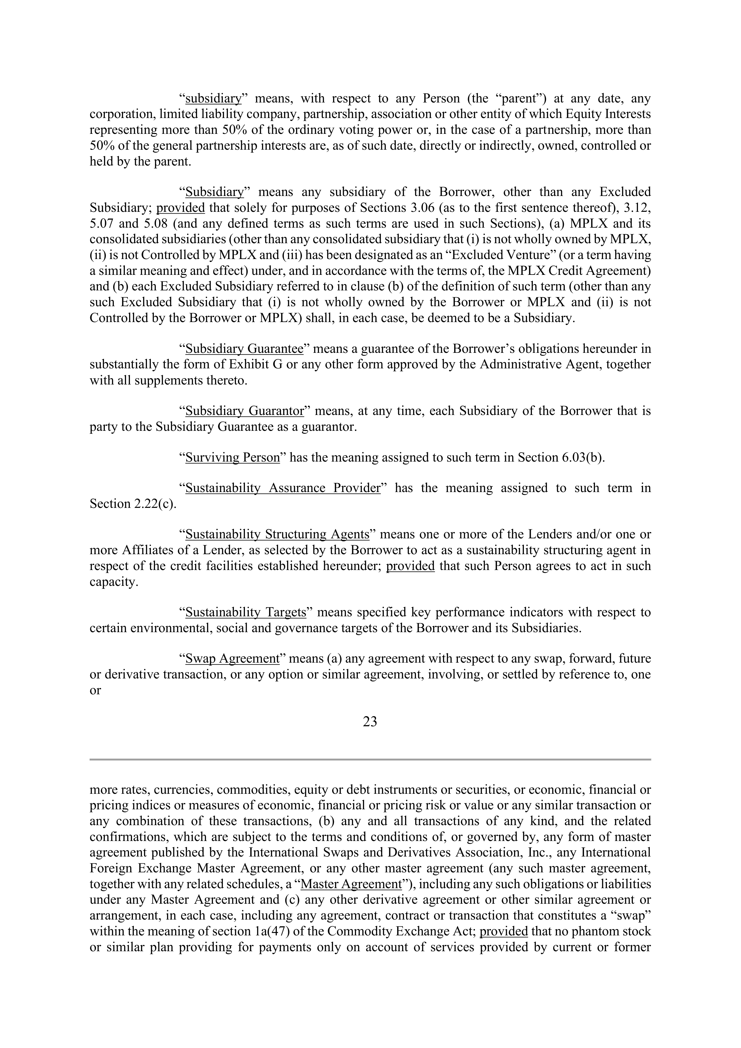 Marathon Petroleum Revolving Credit Agreement — page 32