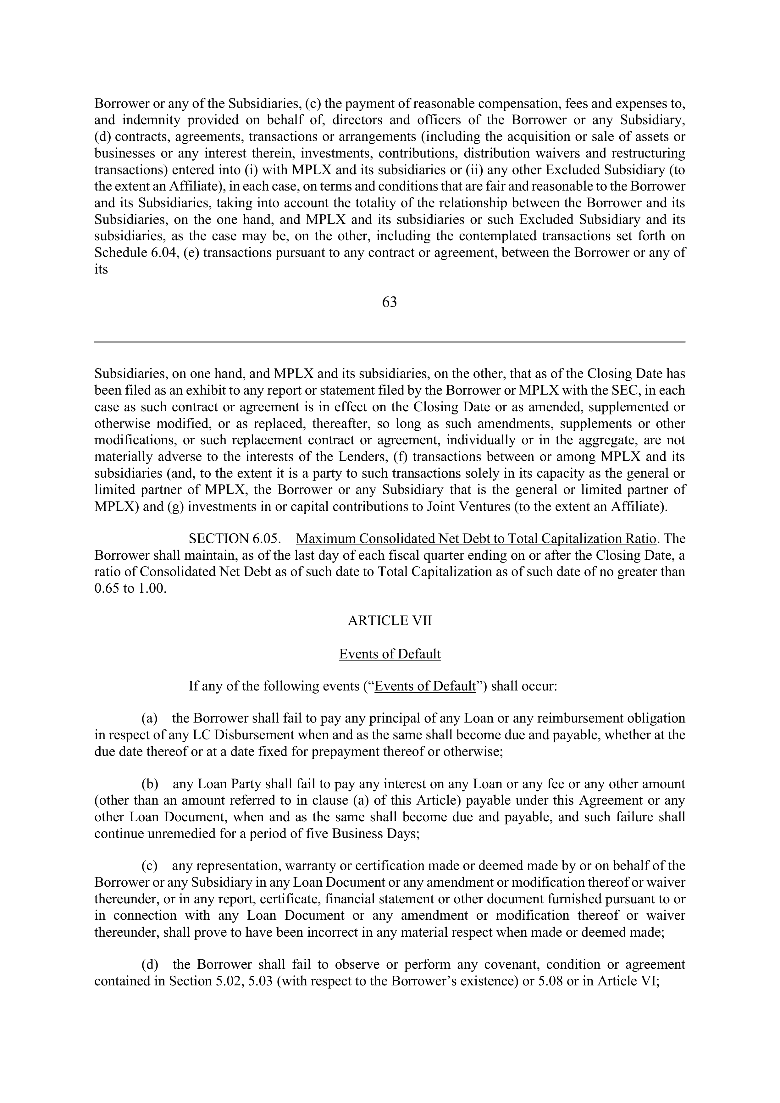 Marathon Petroleum Revolving Credit Agreement — page 78