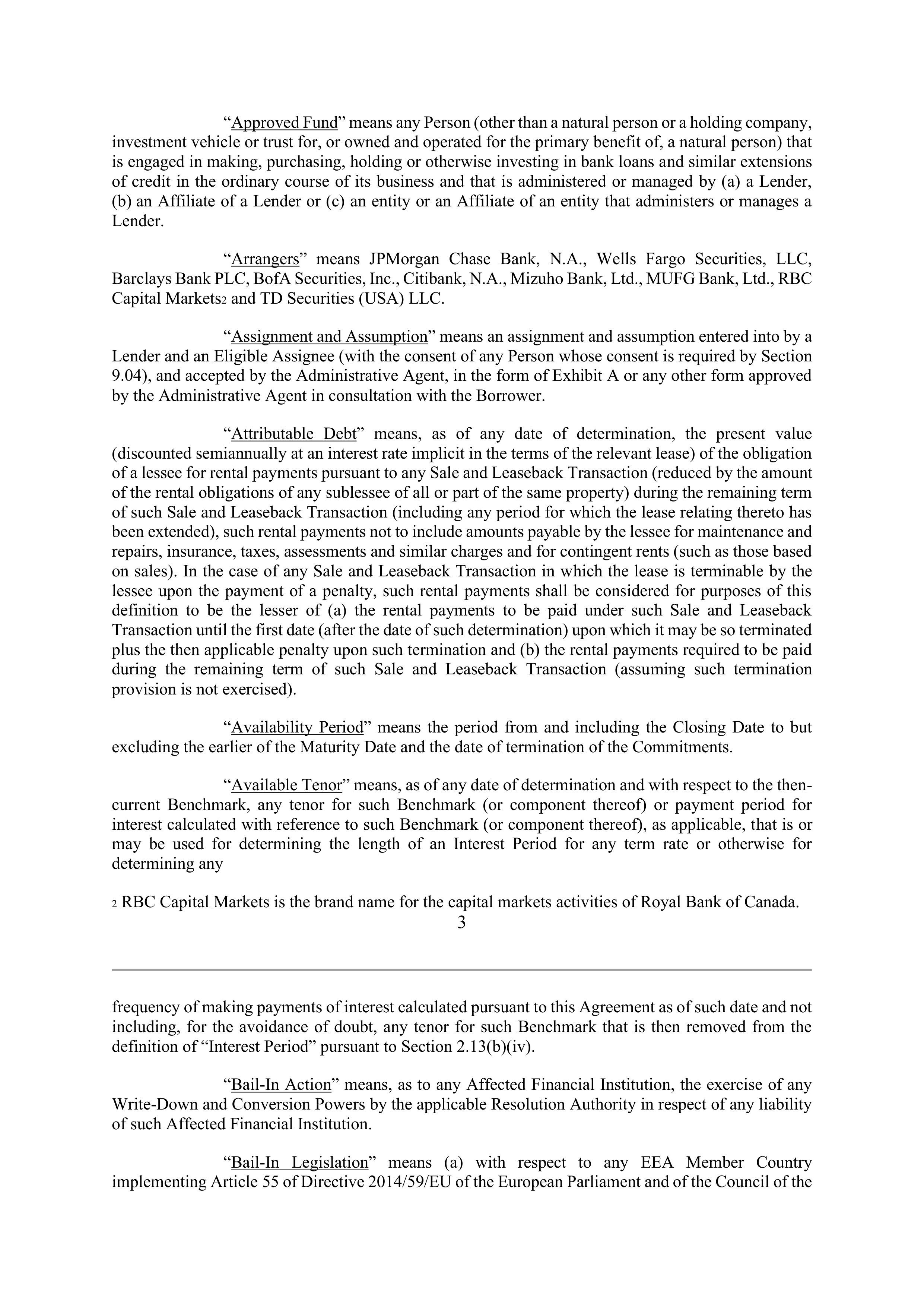 Marathon Petroleum Revolving Credit Agreement — page 9