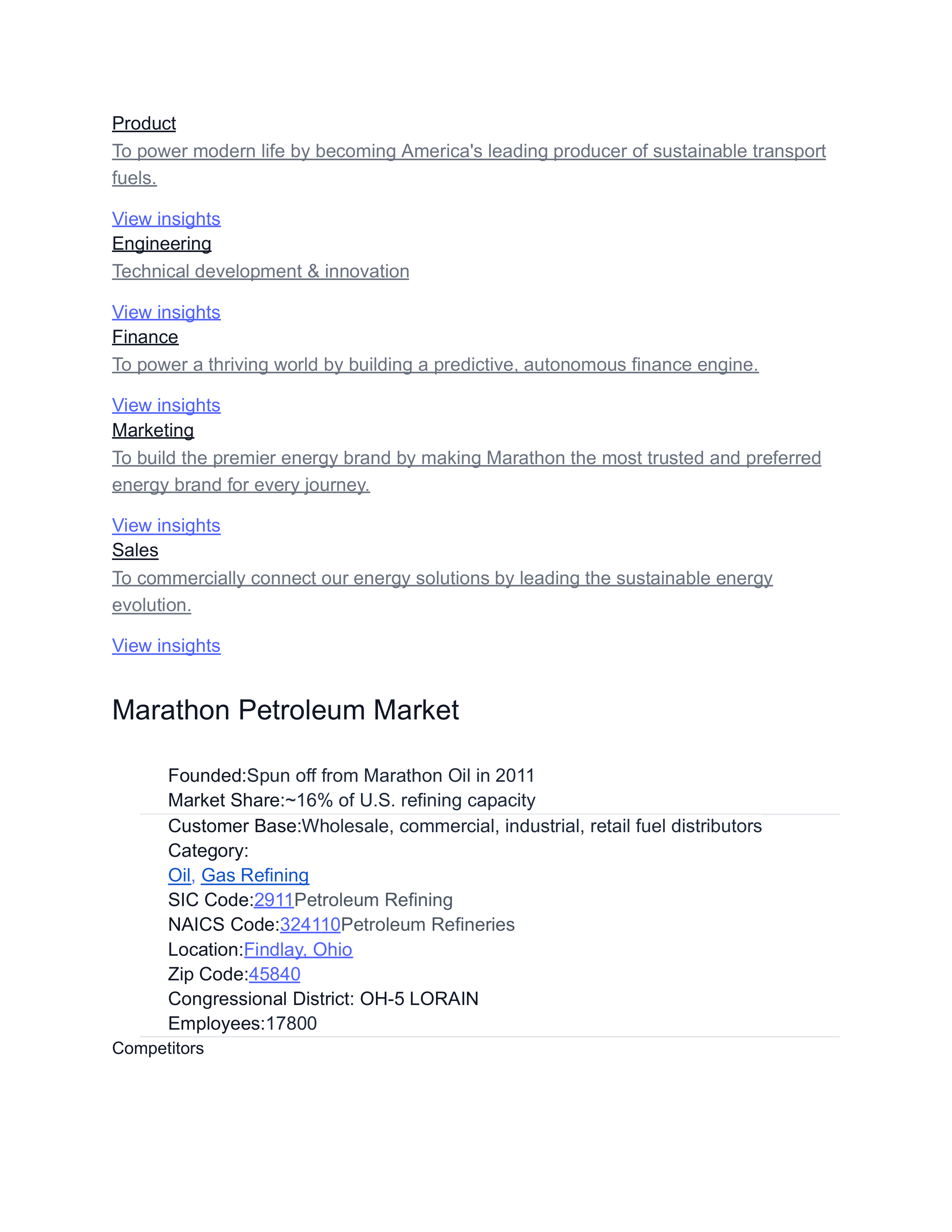 Marathon Petroleum Swot Analysis  — page 6