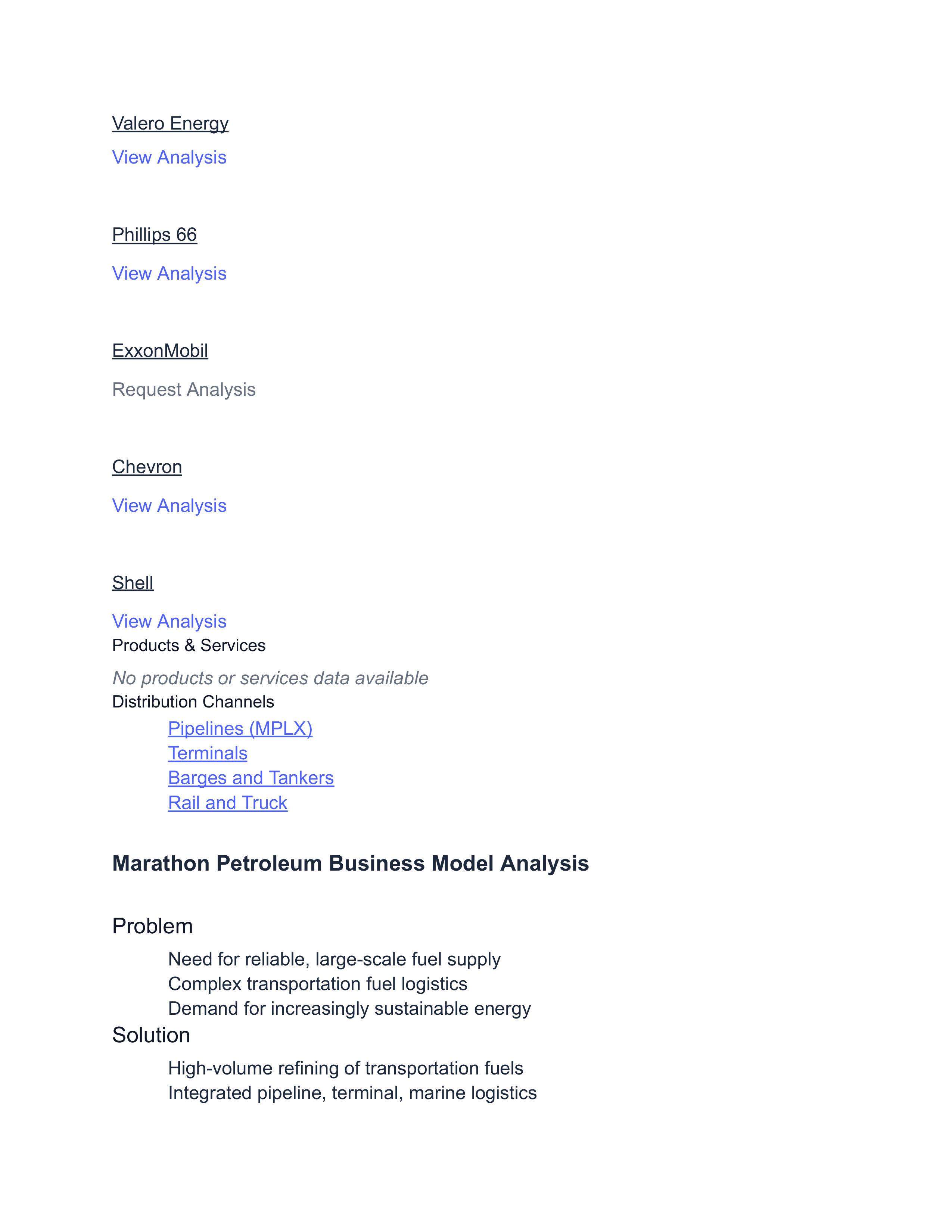 Marathon Petroleum Swot Analysis  — page 7