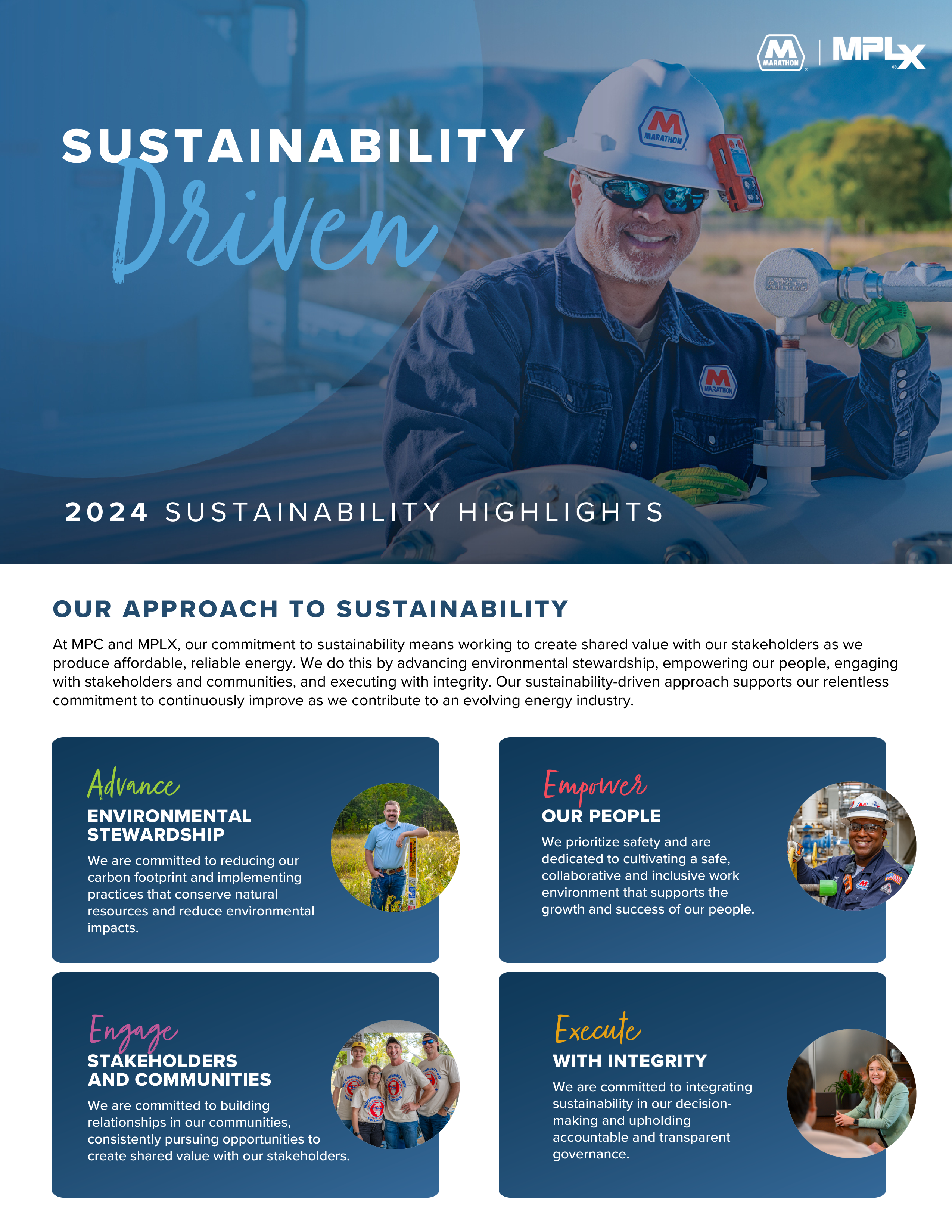 Marathon Petroleum Sustainability Brochure — page 1