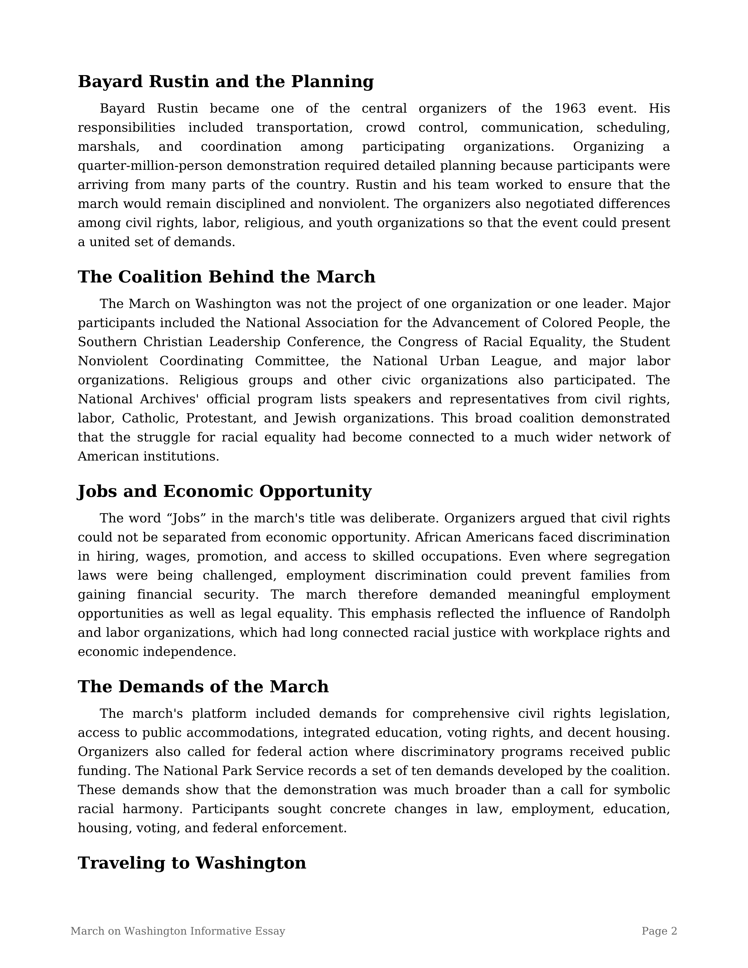 March on Washington Informative Essay — page 2