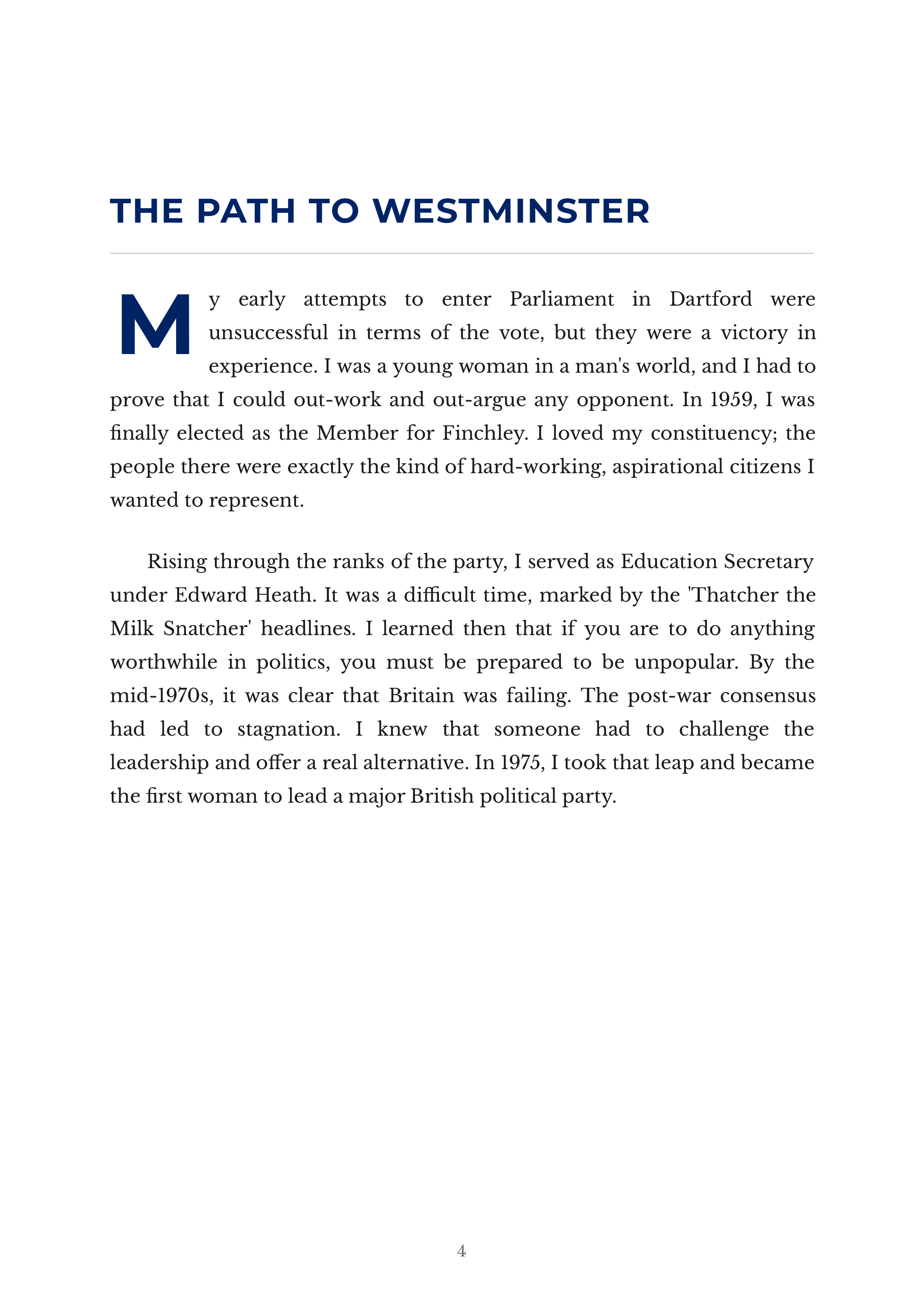 Margaret Thatcher The Autobiography British Prime Minister Autobiography — page 4