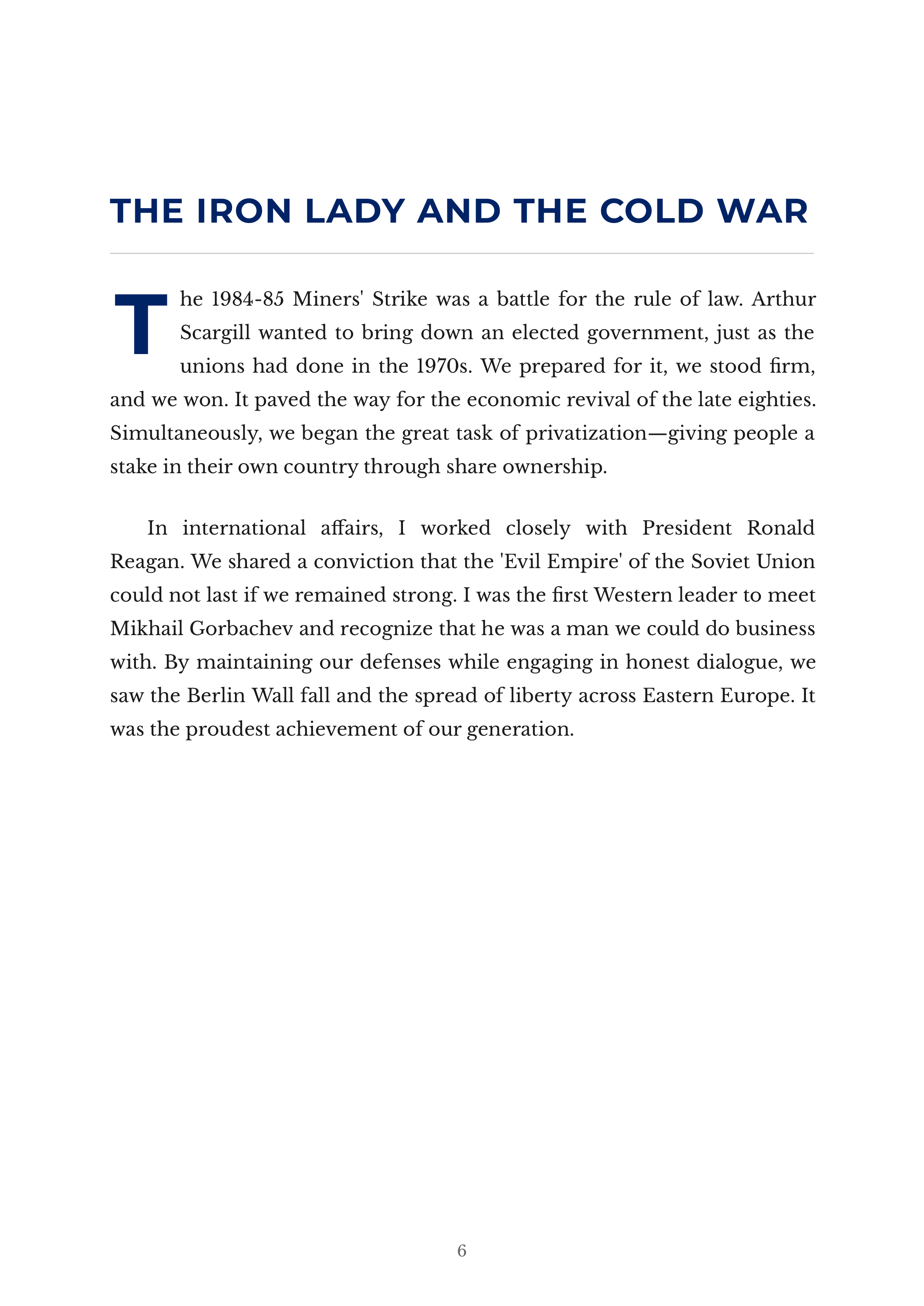 Margaret Thatcher The Autobiography British Prime Minister Autobiography — page 6