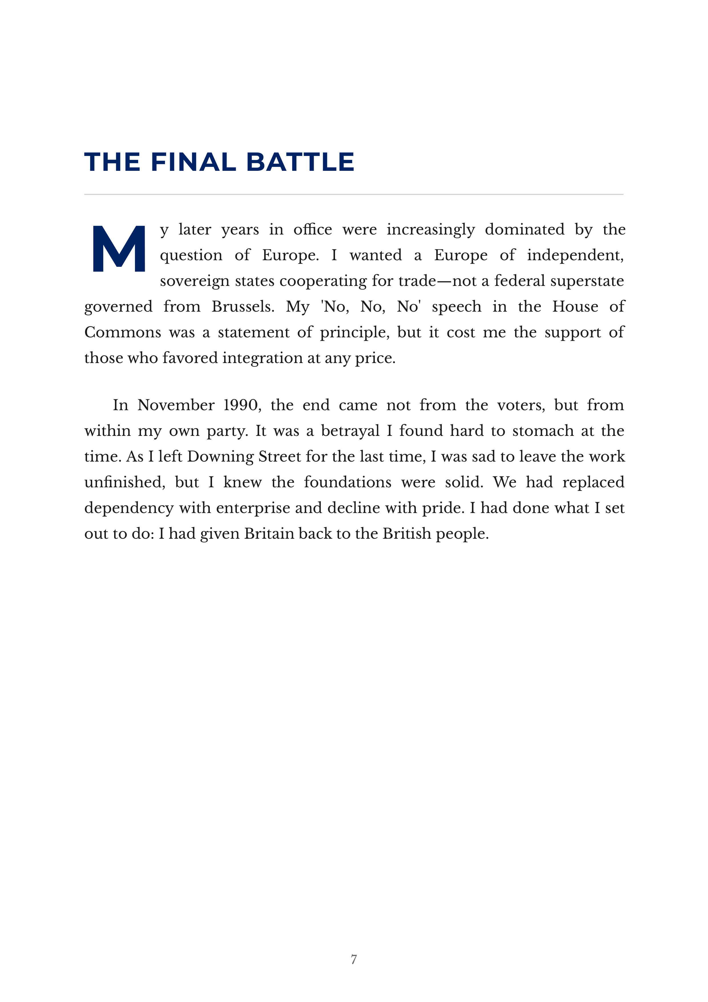 Margaret Thatcher The Autobiography British Prime Minister Autobiography — page 7