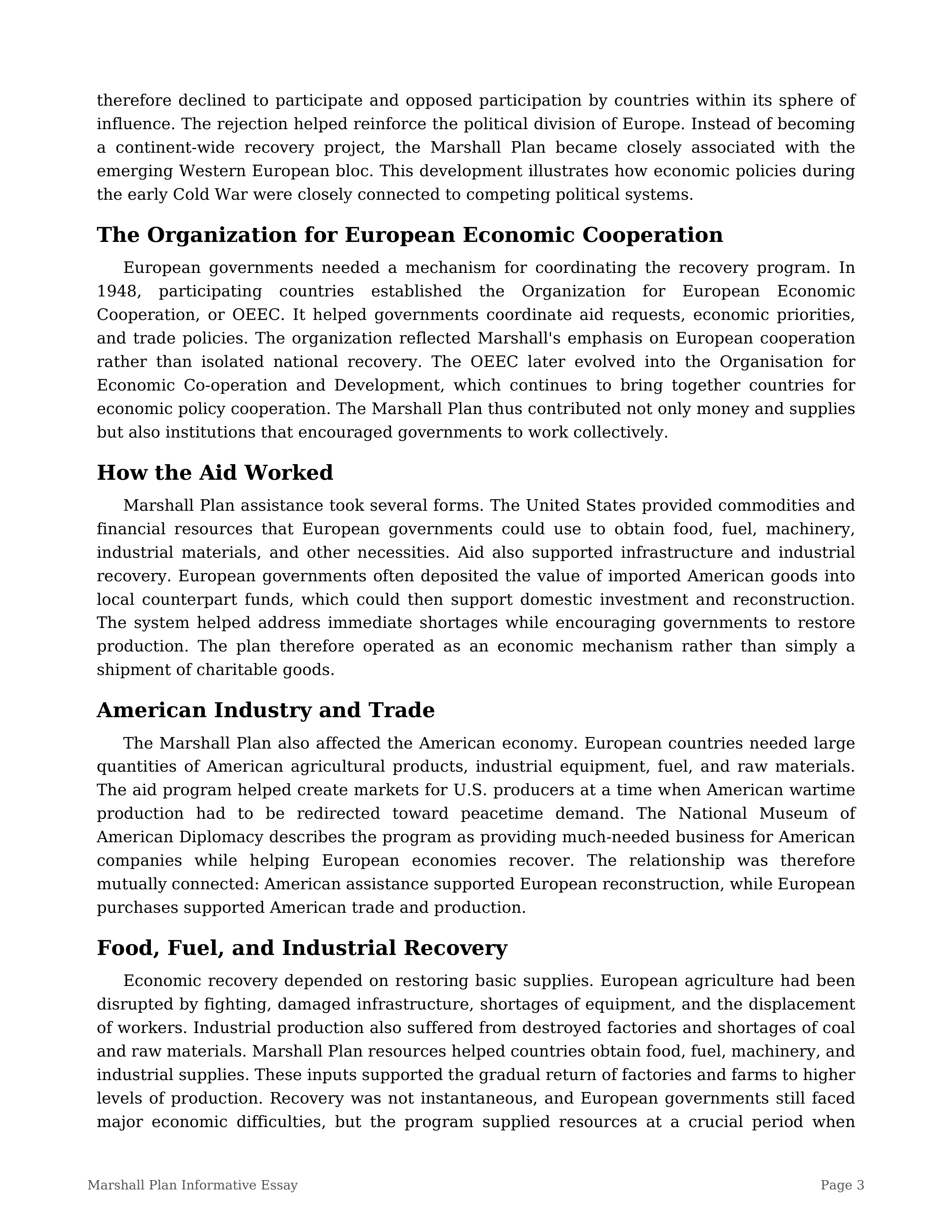 Marshall Plan Informative Essay — page 3
