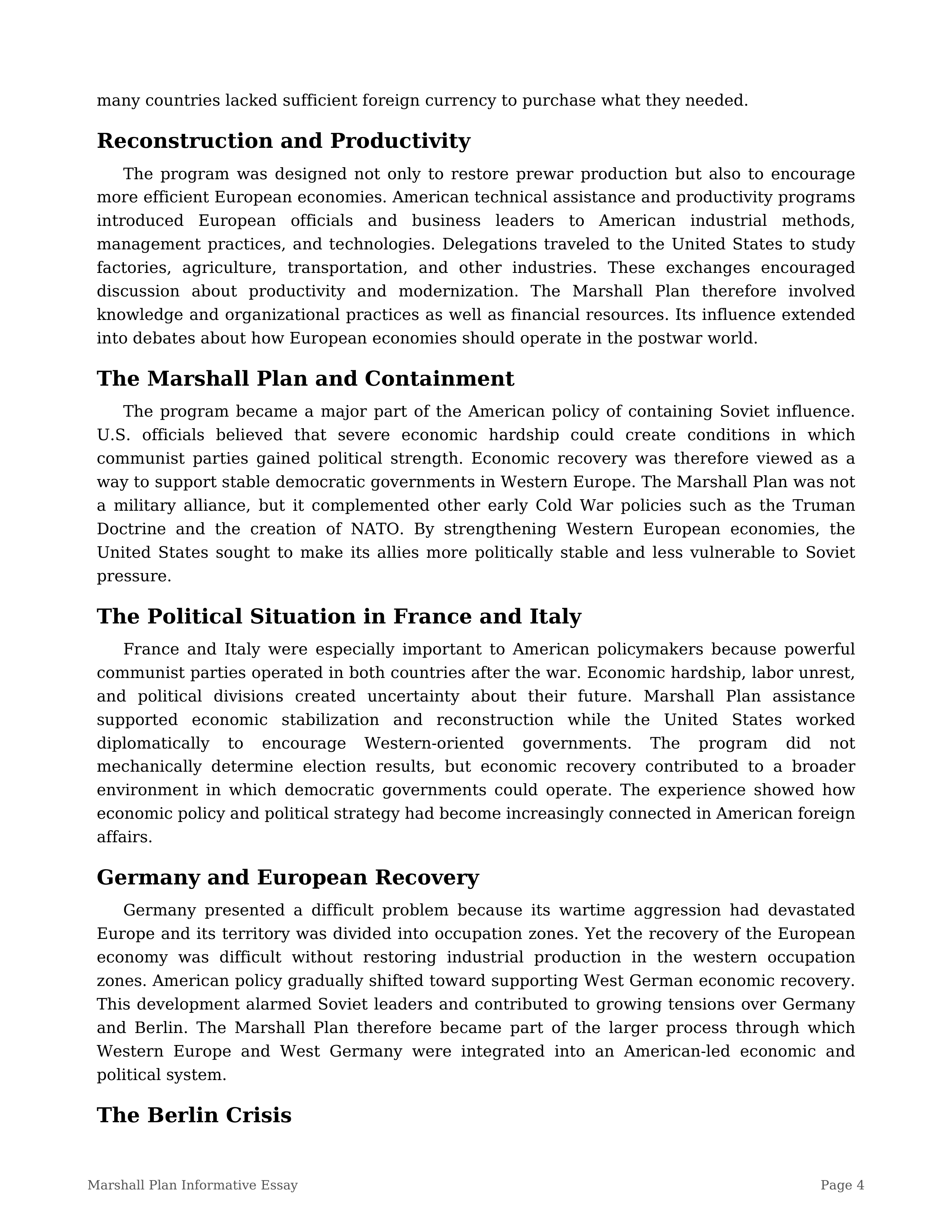 Marshall Plan Informative Essay — page 4