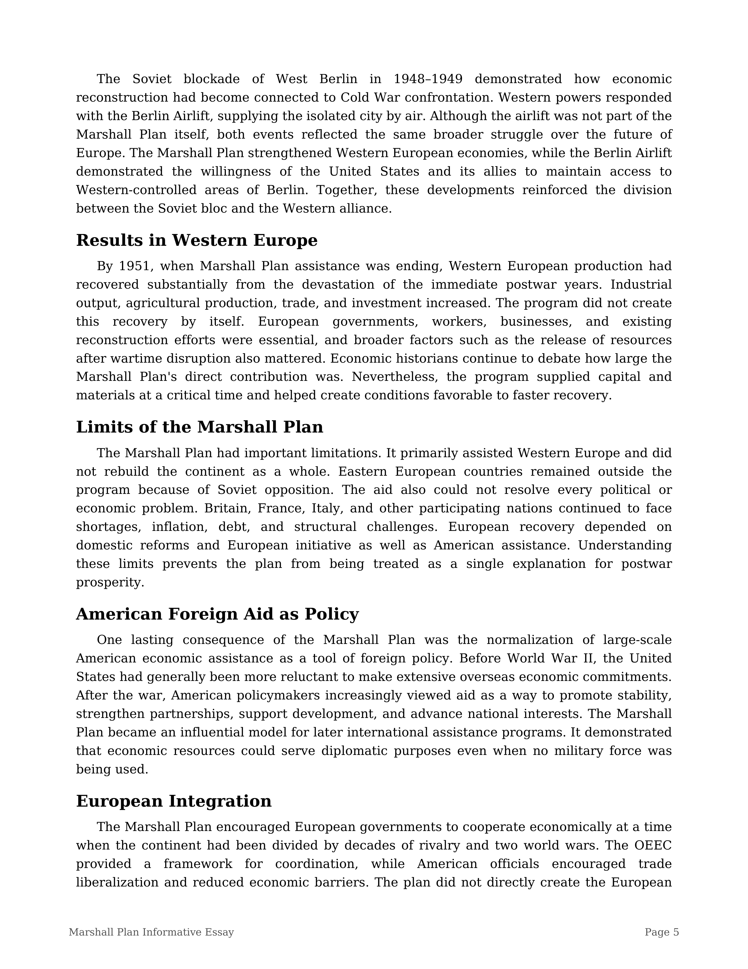 Marshall Plan Informative Essay — page 5