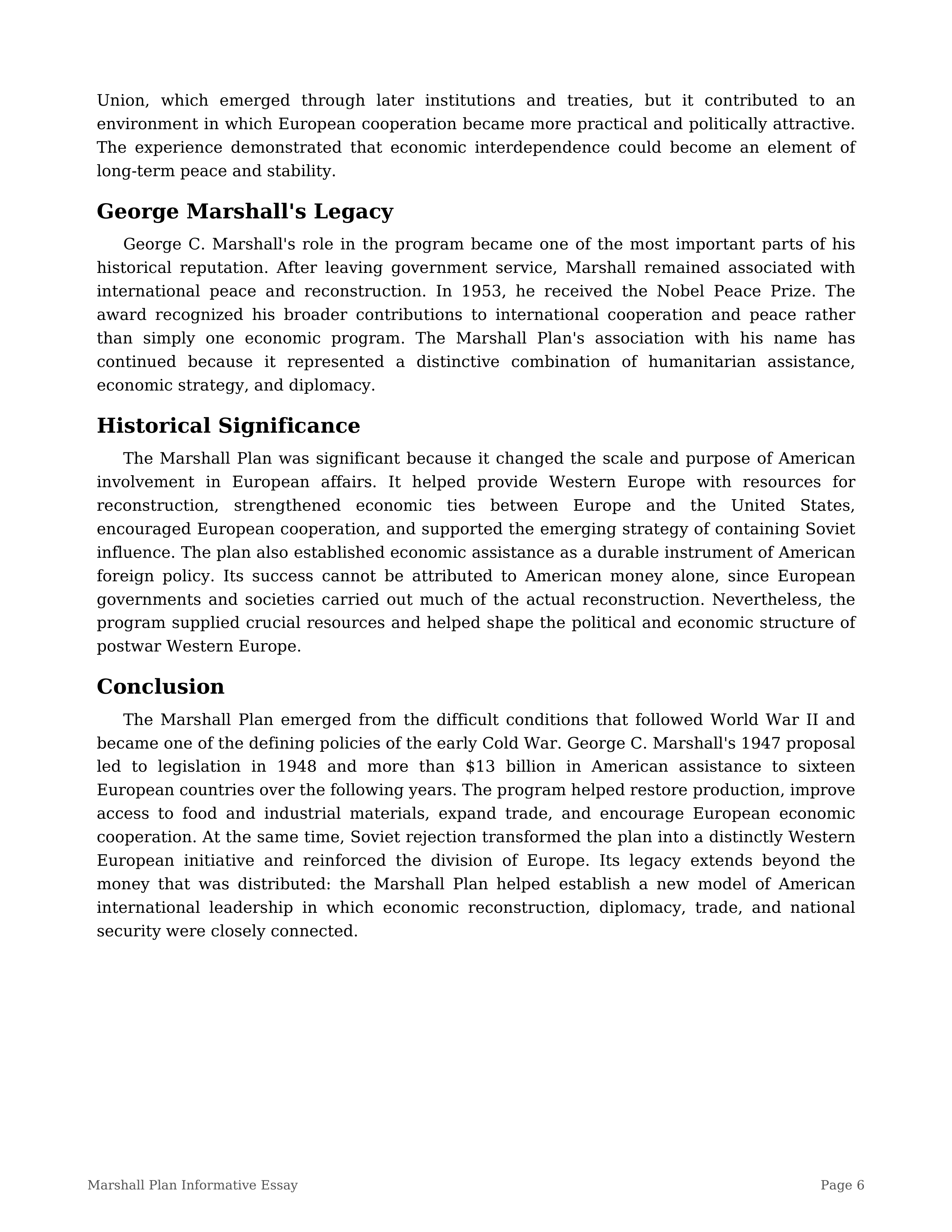 Marshall Plan Informative Essay — page 6