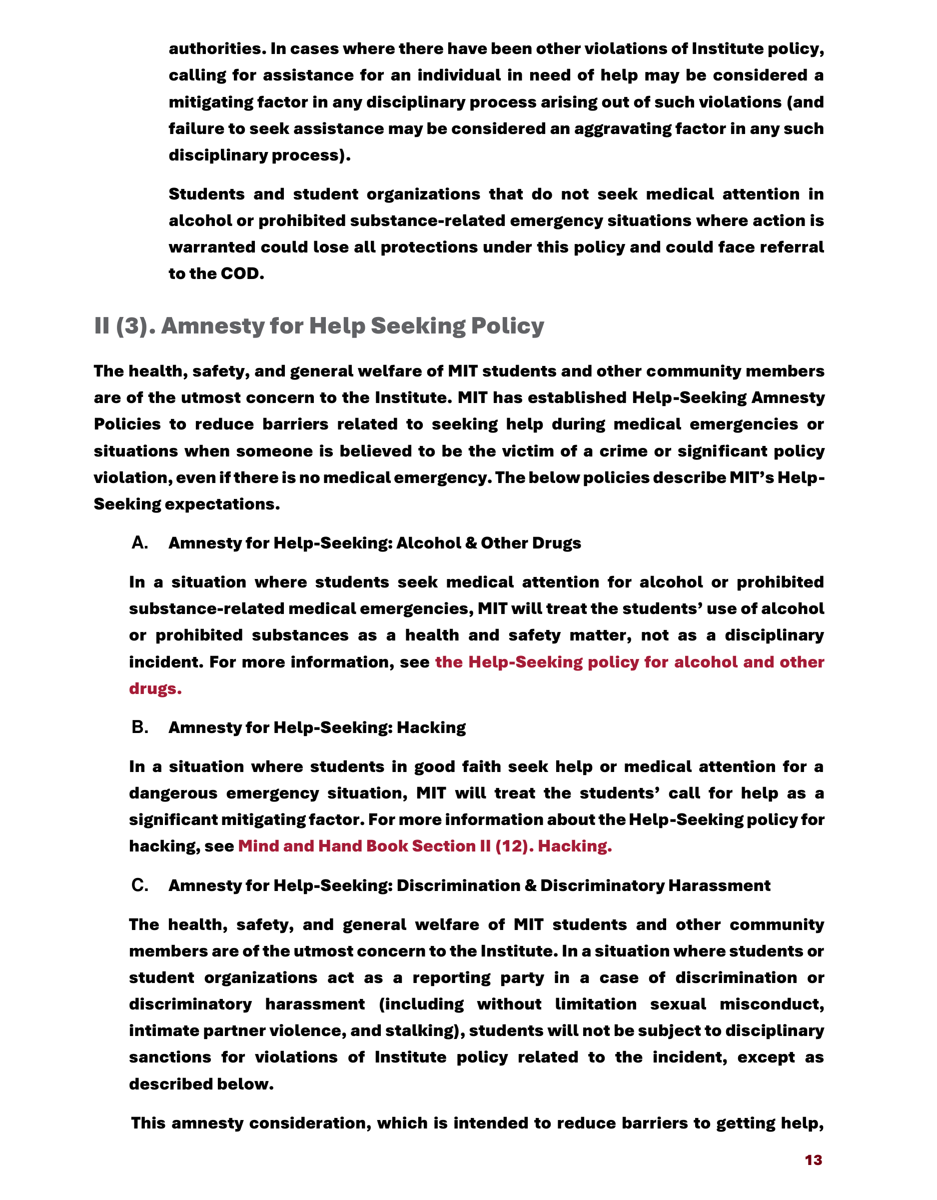 Massachusetts Institute of Technology MIT Mind and Handbook — page 18