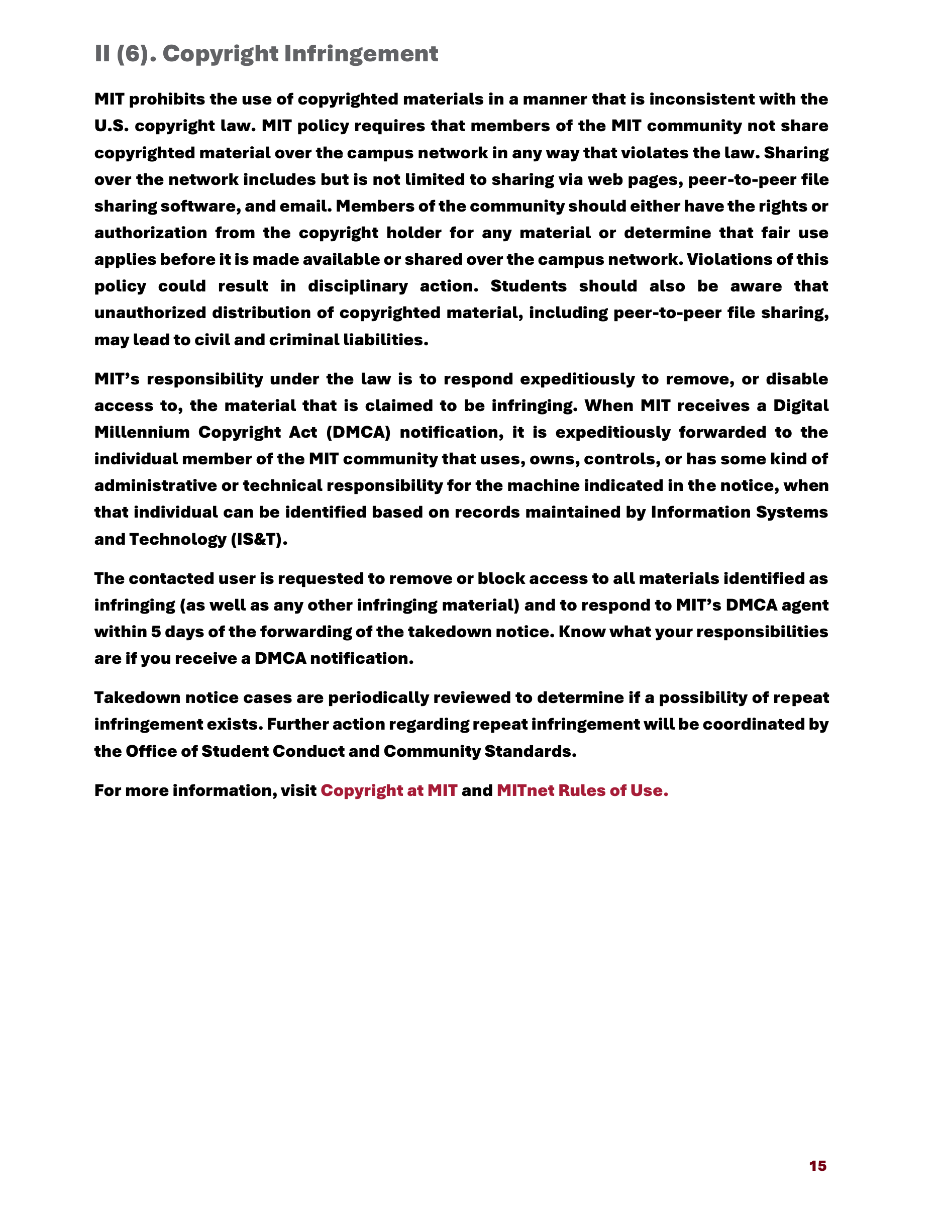 Massachusetts Institute of Technology MIT Mind and Handbook — page 20