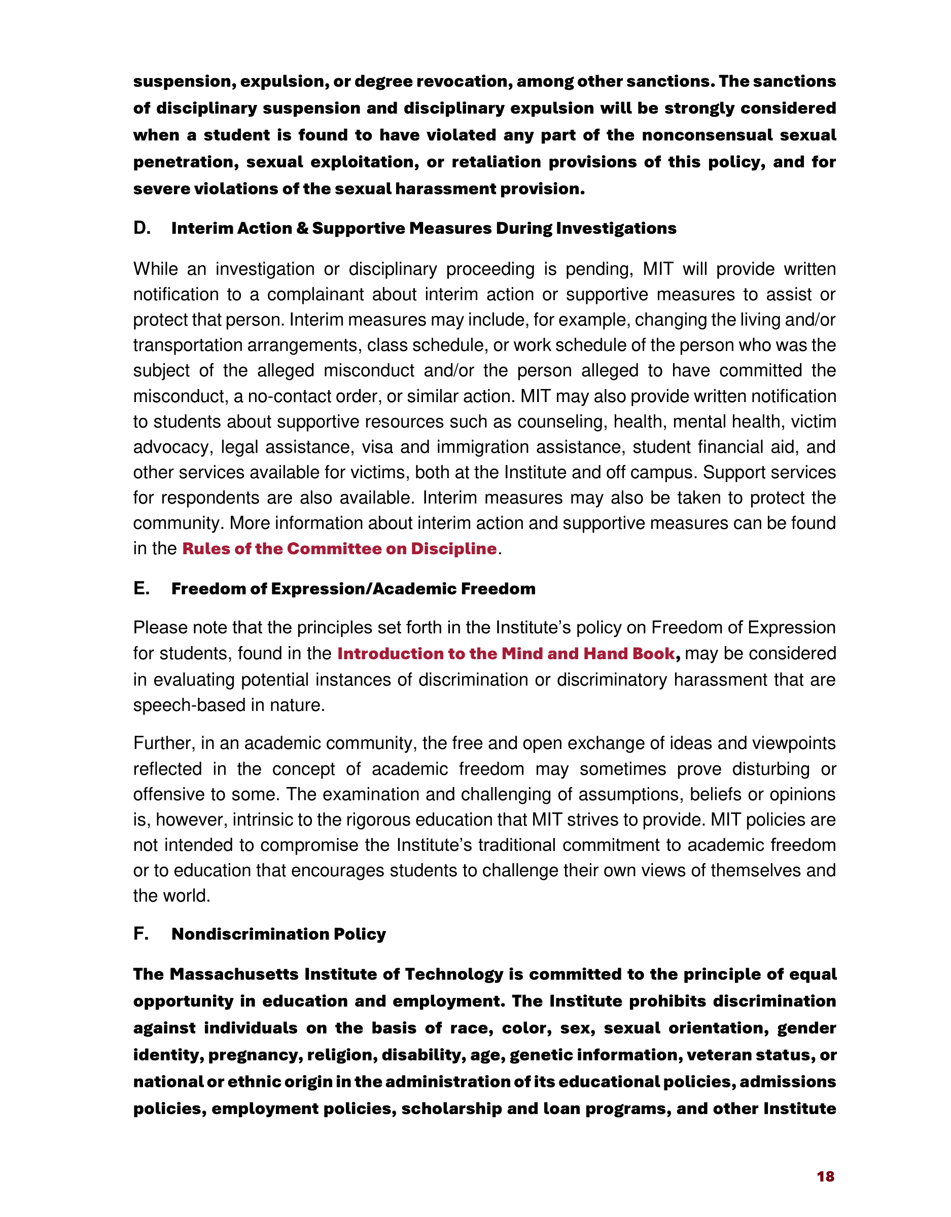 Massachusetts Institute of Technology MIT Mind and Handbook — page 23