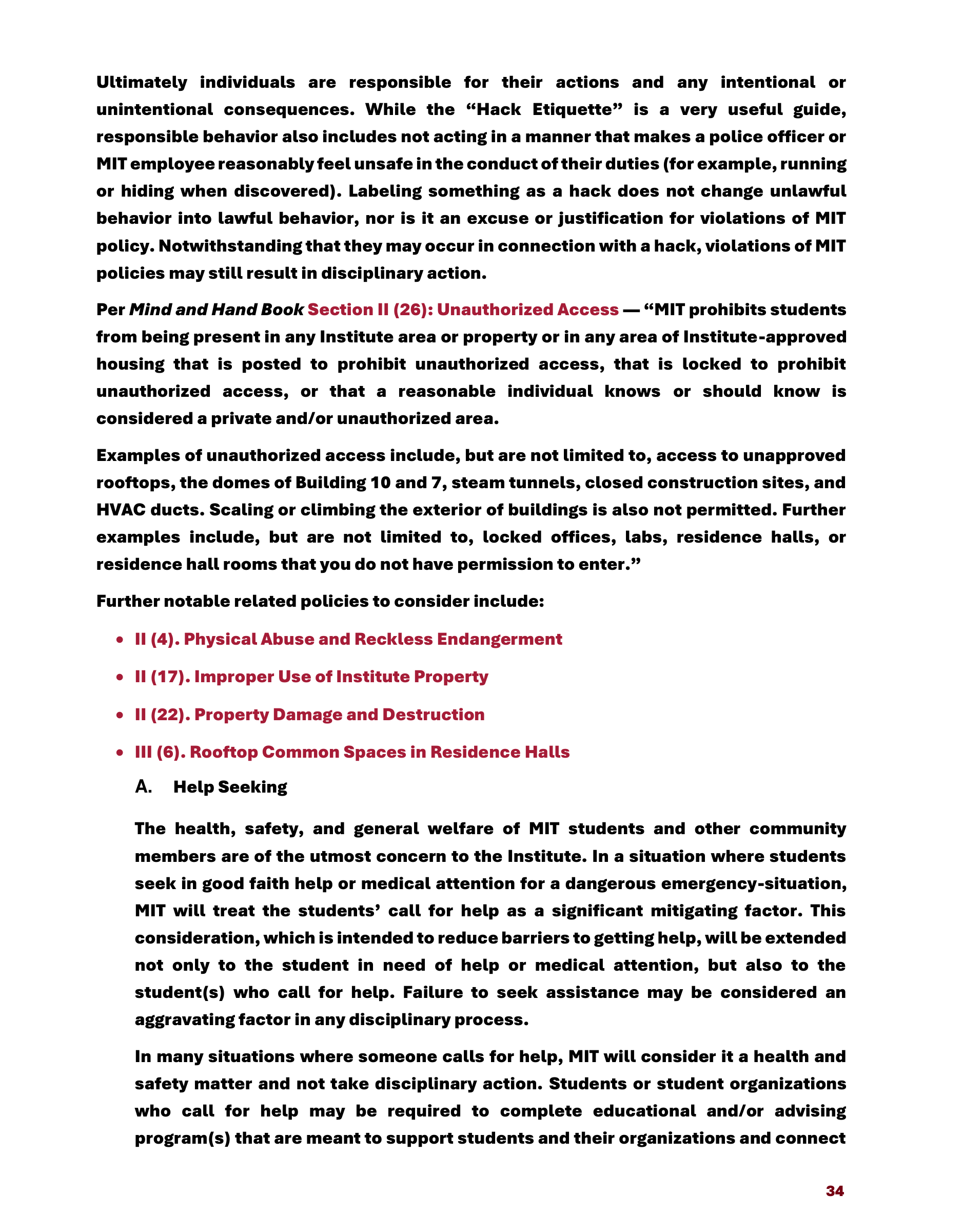 Massachusetts Institute of Technology MIT Mind and Handbook — page 39