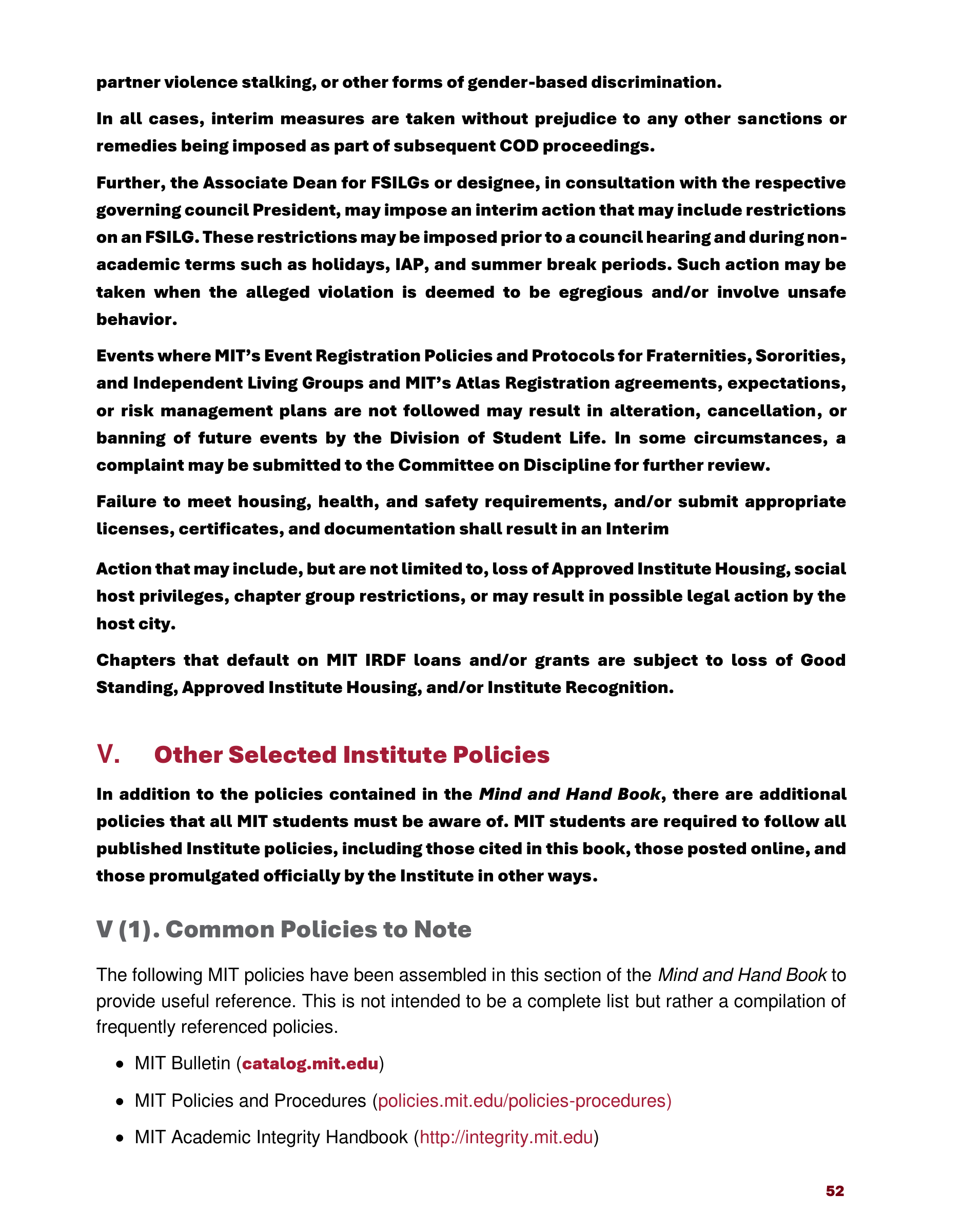 Massachusetts Institute of Technology MIT Mind and Handbook — page 57