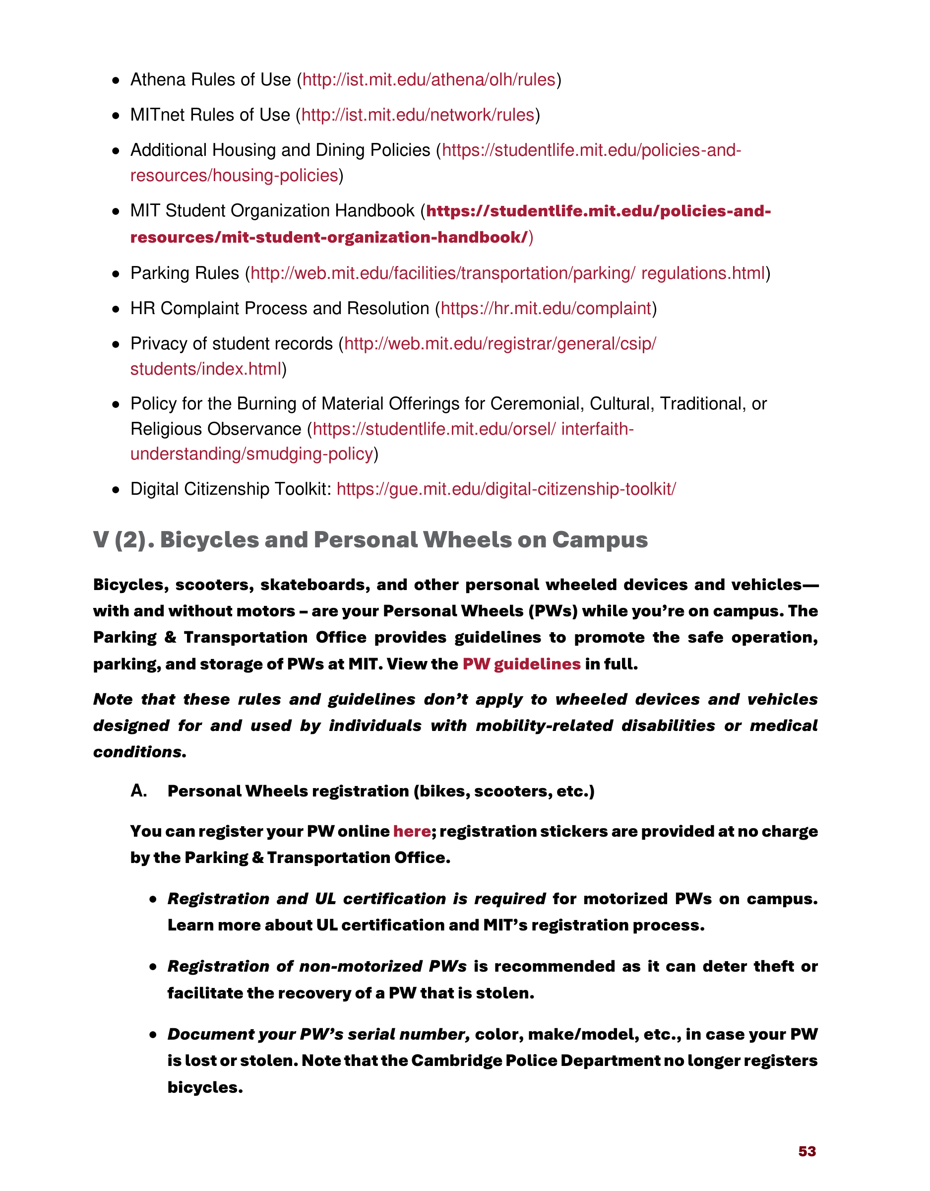 Massachusetts Institute of Technology MIT Mind and Handbook — page 58