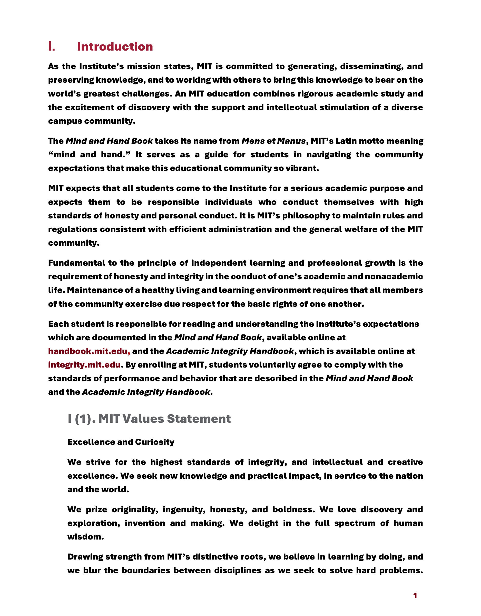 Massachusetts Institute of Technology MIT Mind and Handbook — page 6