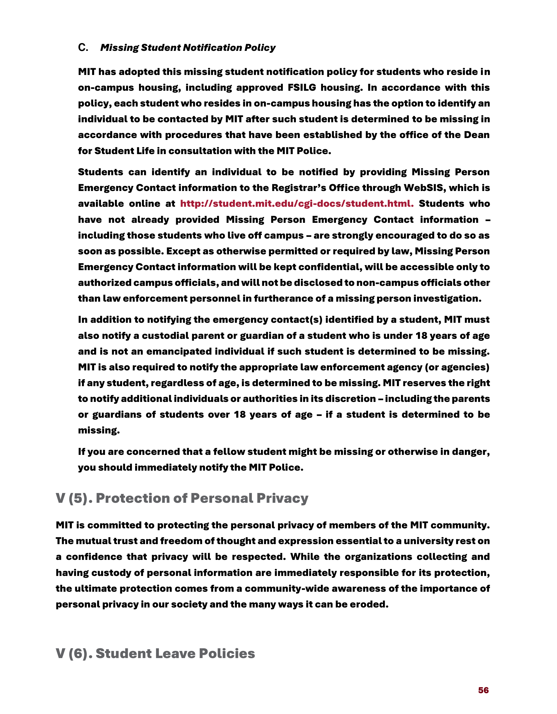 Massachusetts Institute of Technology MIT Mind and Handbook — page 61