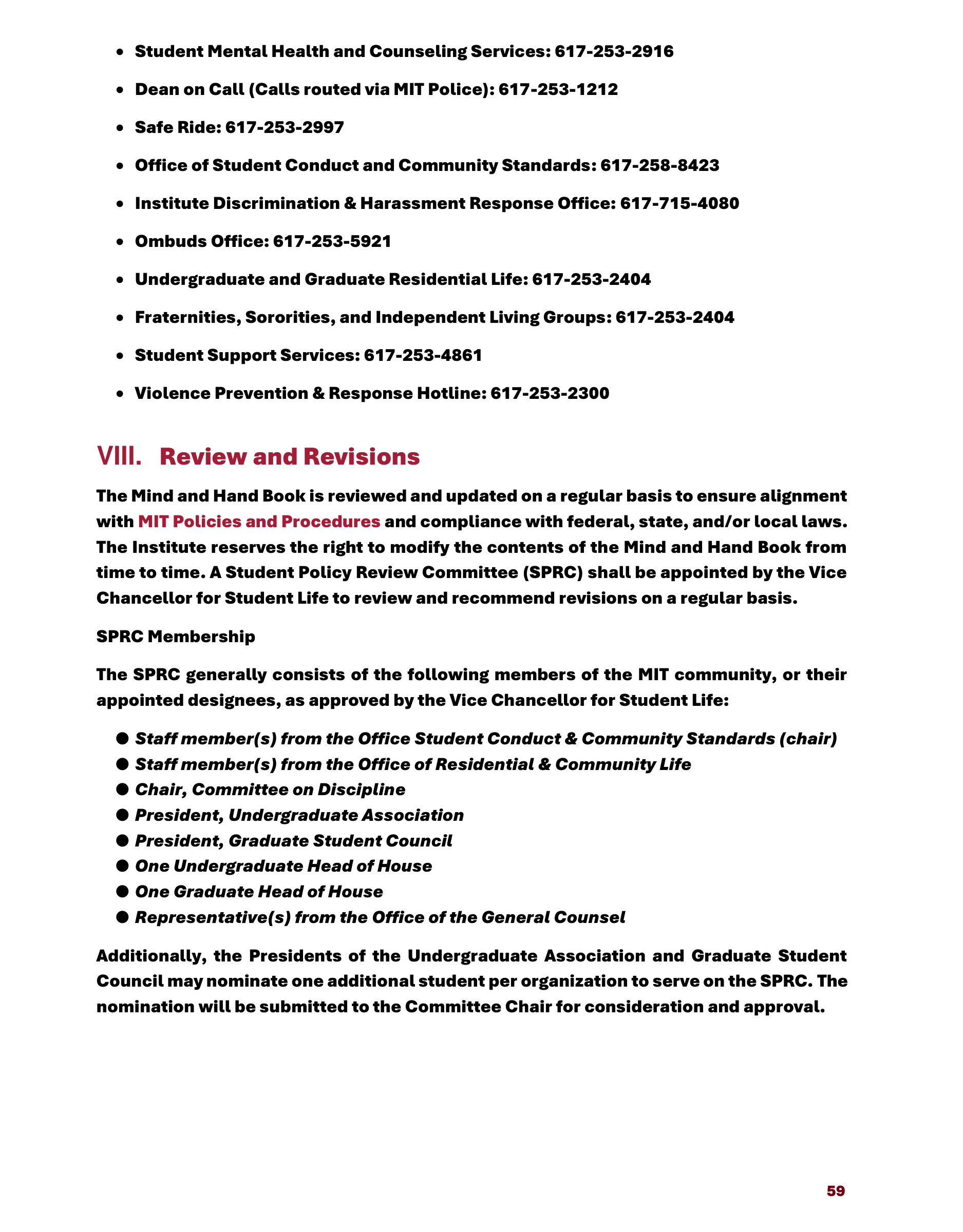 Massachusetts Institute of Technology MIT Mind and Handbook — page 64