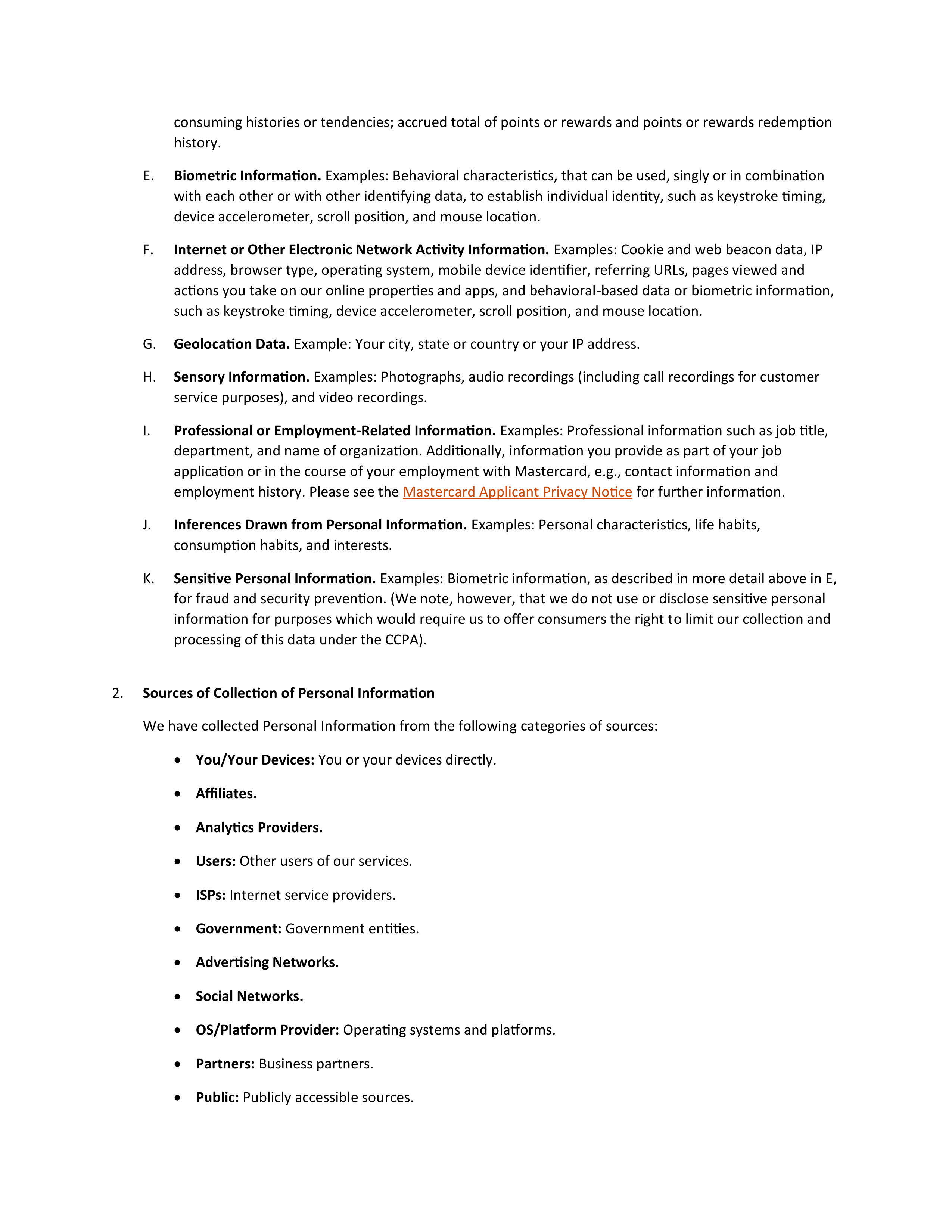 Mastercard Global Privacy Notice — page 23