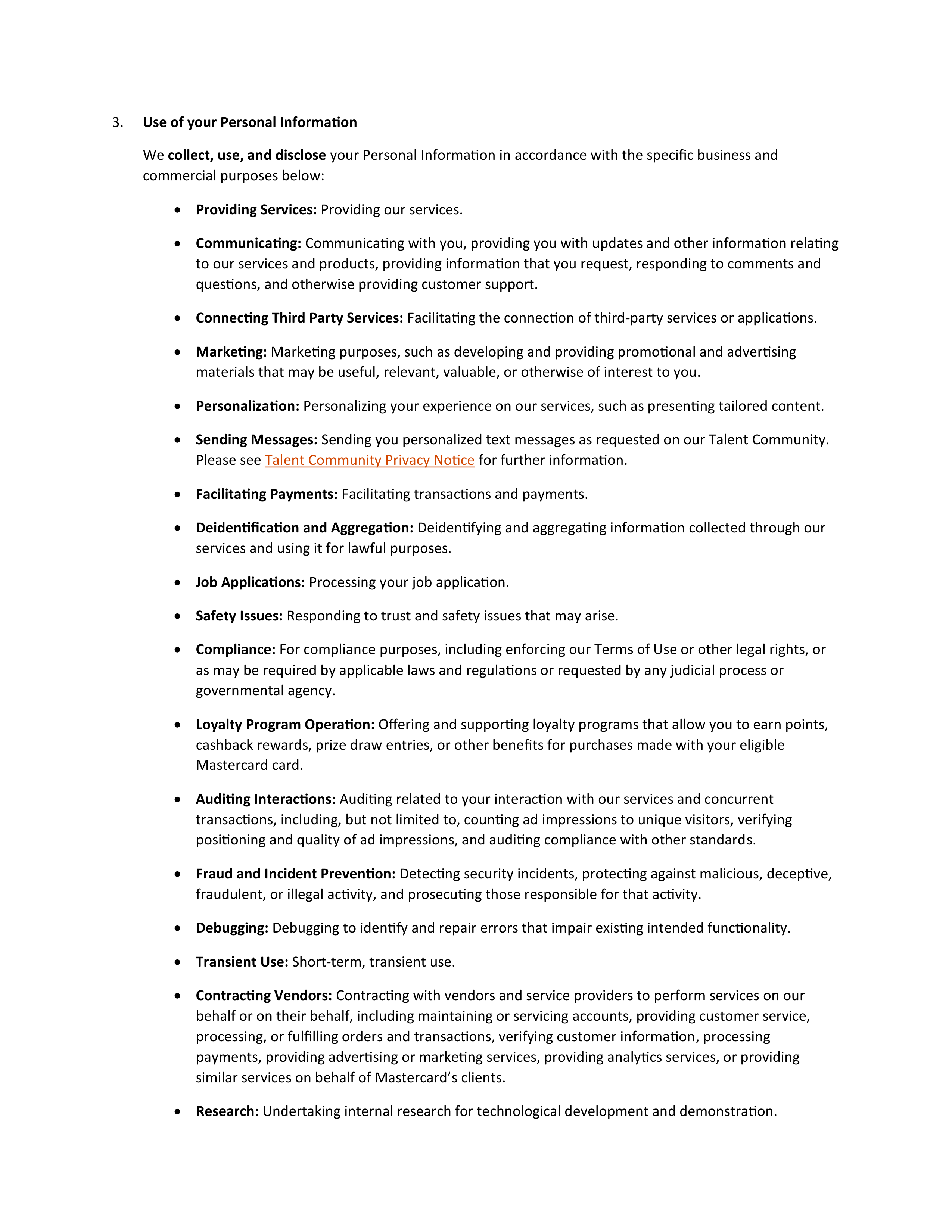 Mastercard Global Privacy Notice — page 24