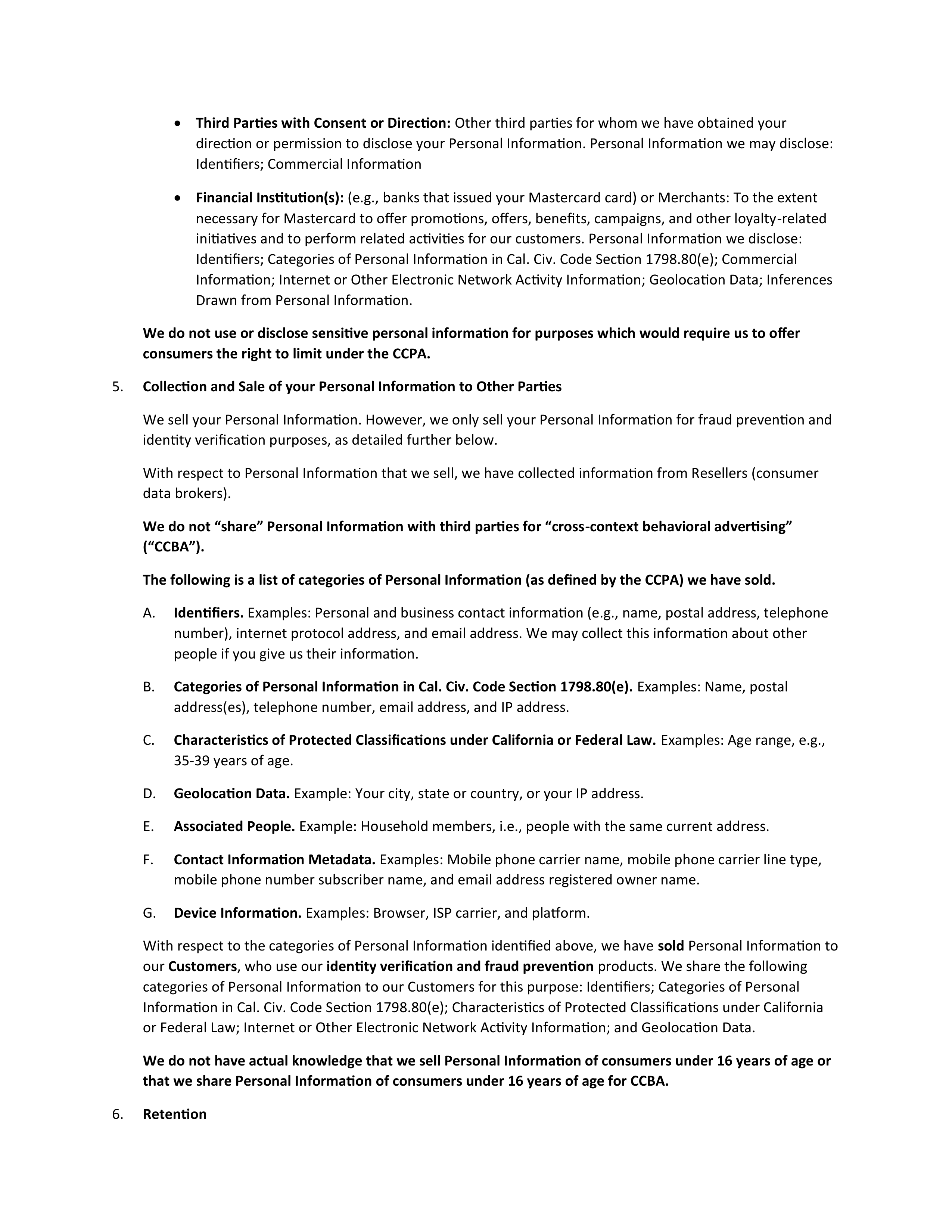 Mastercard Global Privacy Notice — page 26