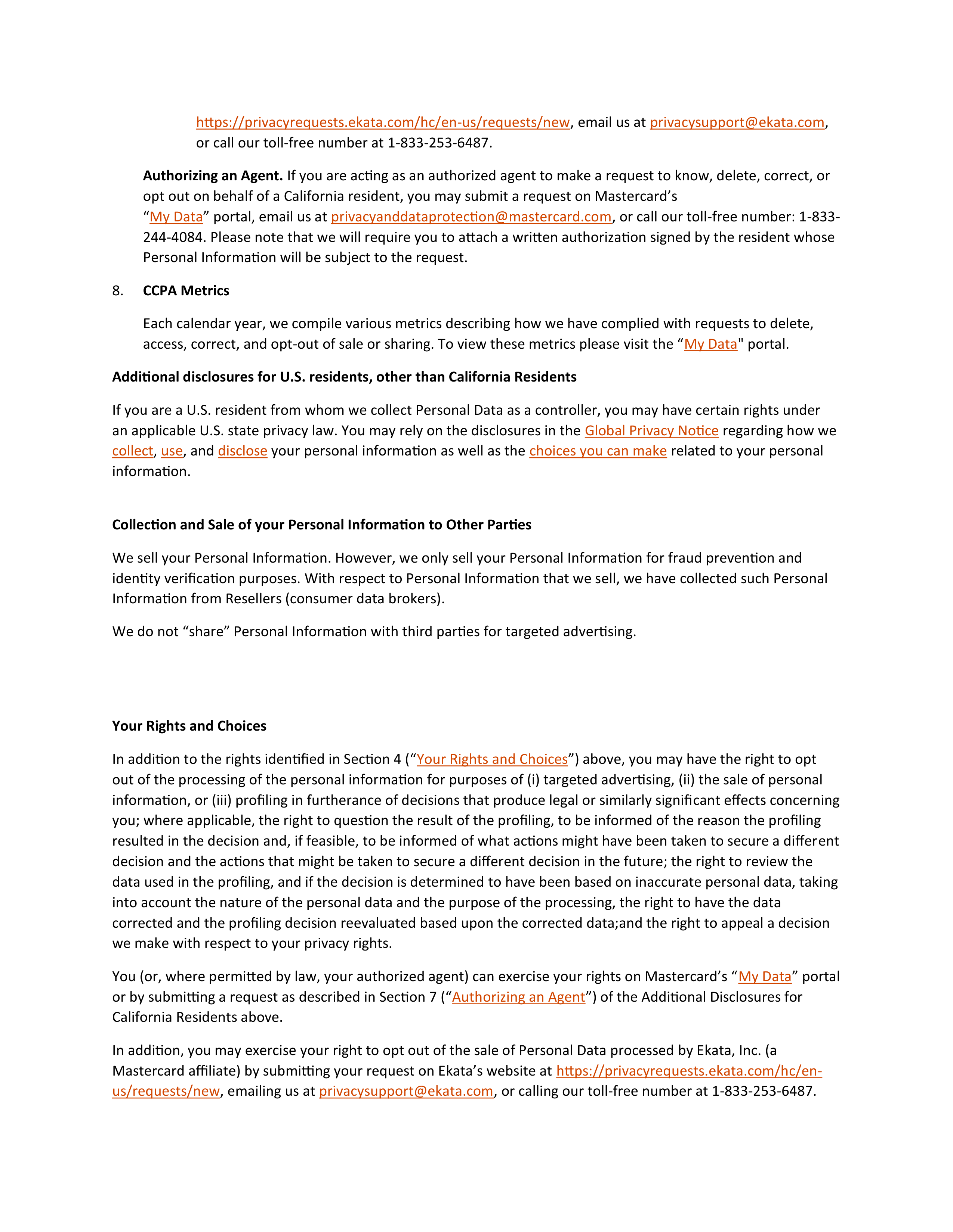 Mastercard Global Privacy Notice — page 28