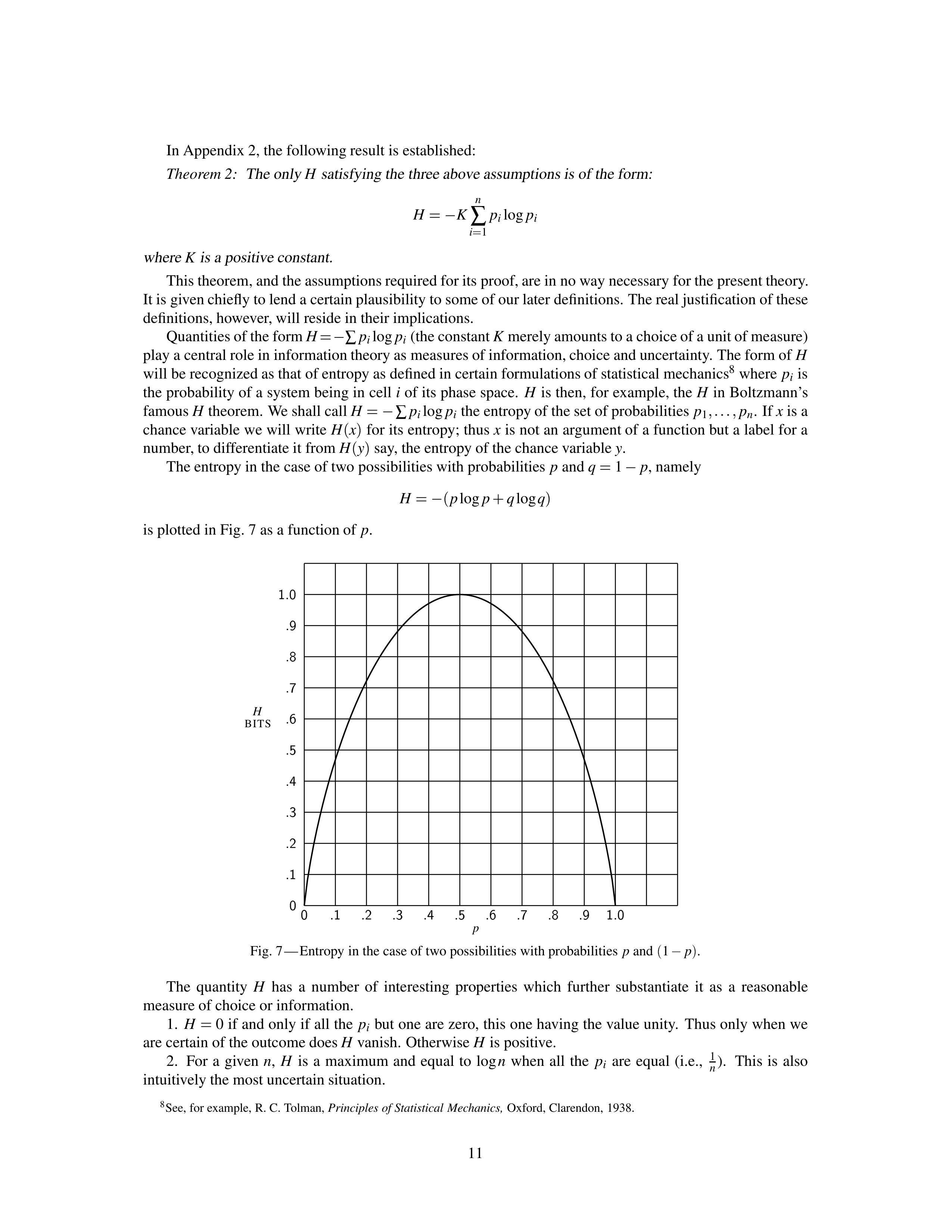 Mathematical Theory of Communication Research Paper by Claude E. Shannon — page 11