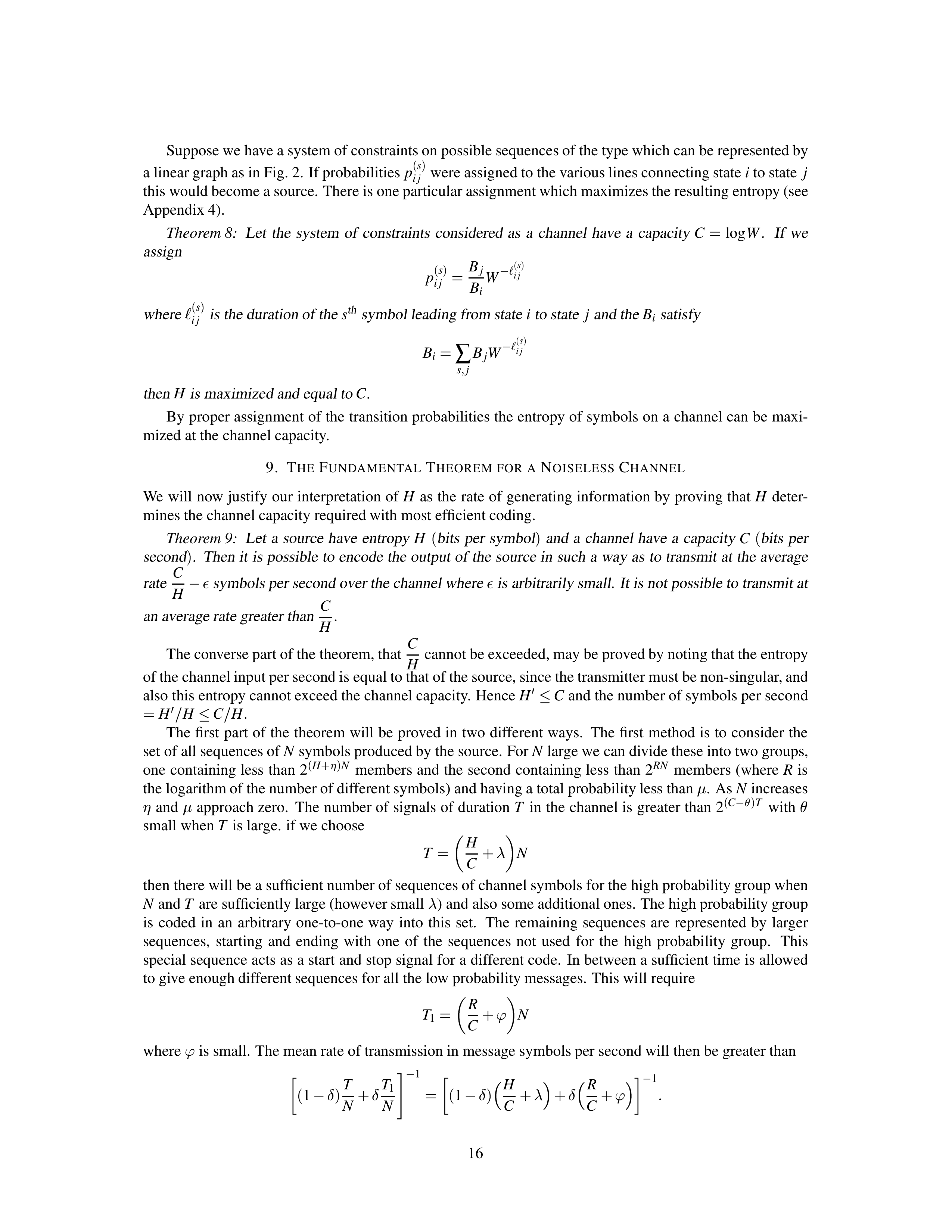 Mathematical Theory of Communication Research Paper by Claude E. Shannon — page 16