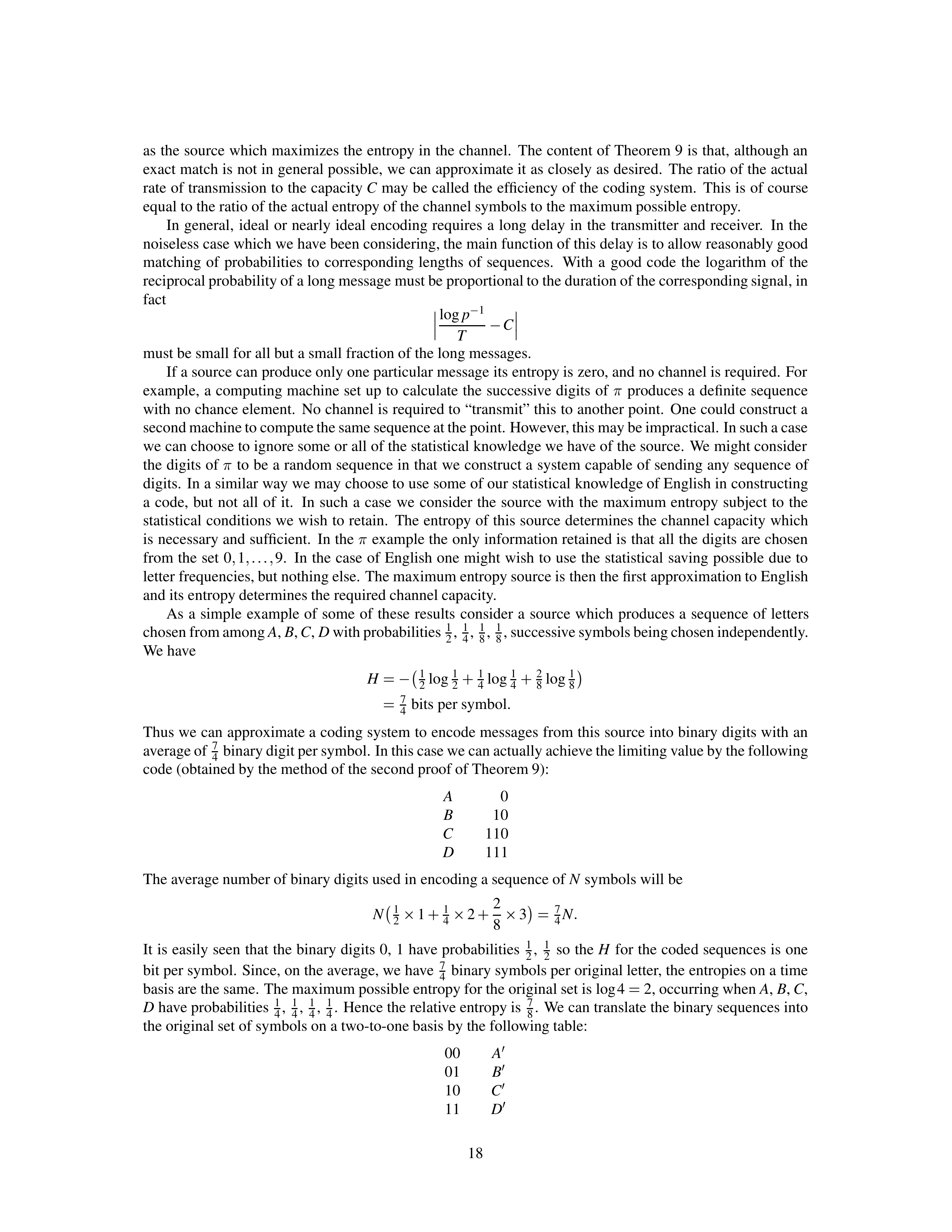 Mathematical Theory of Communication Research Paper by Claude E. Shannon — page 18