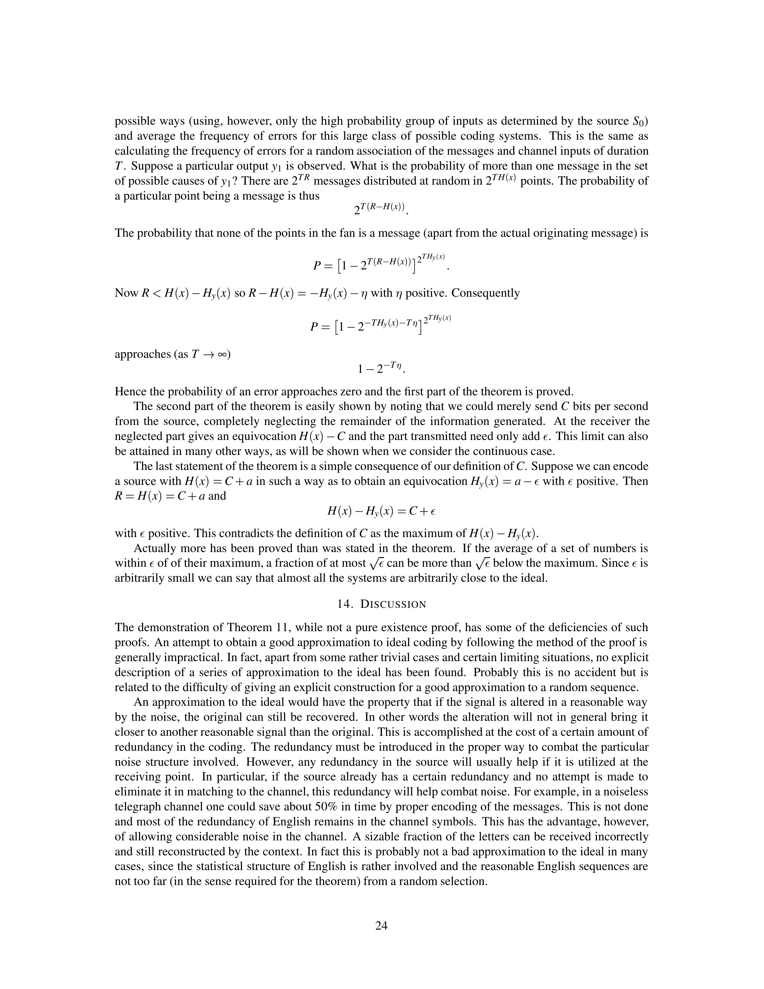 Mathematical Theory of Communication Research Paper by Claude E. Shannon — page 24