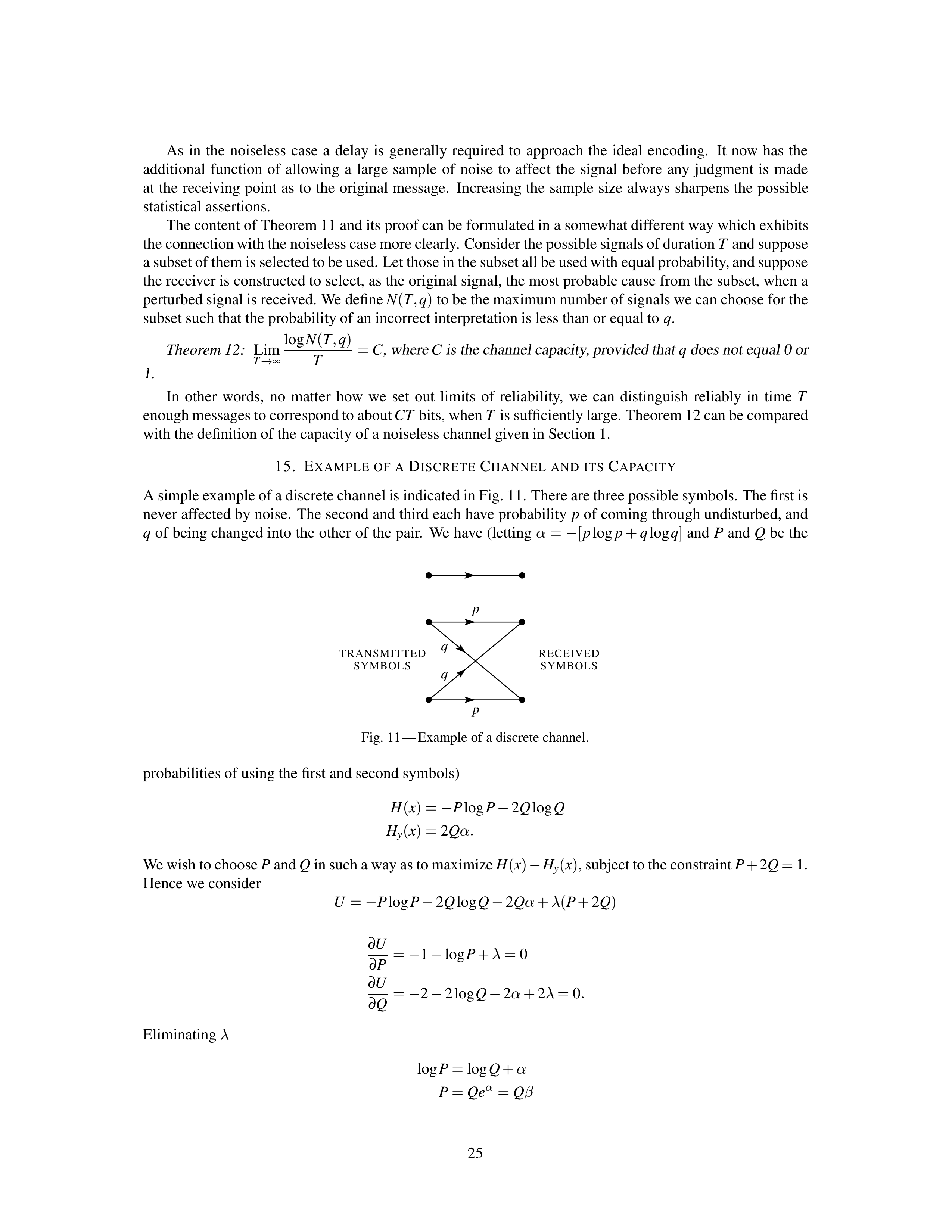 Mathematical Theory of Communication Research Paper by Claude E. Shannon — page 25