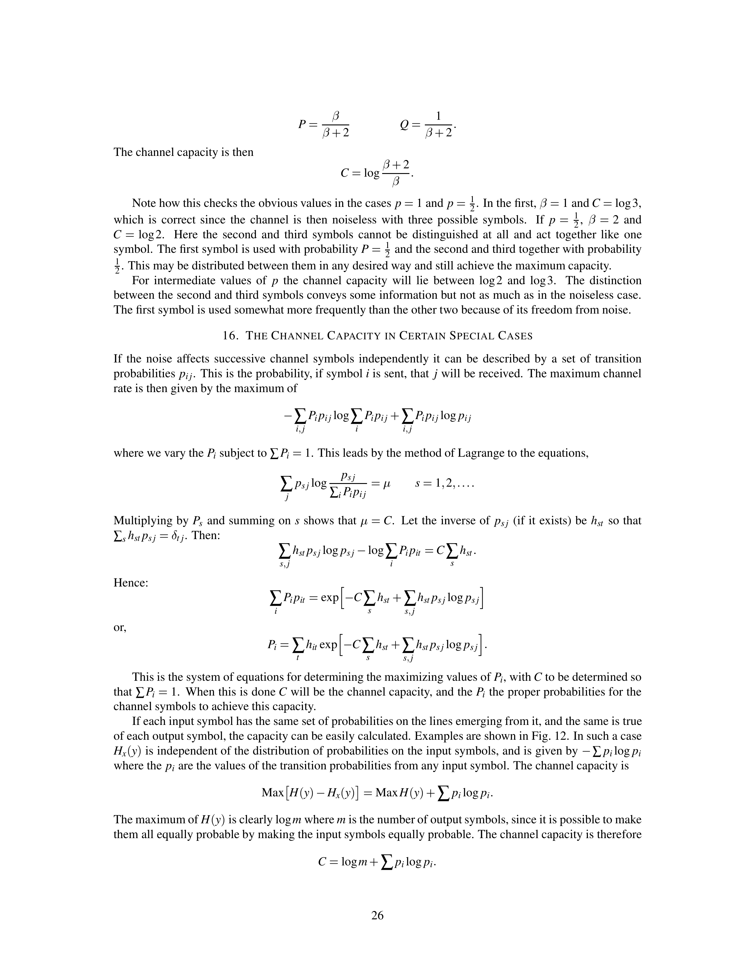 Mathematical Theory of Communication Research Paper by Claude E. Shannon — page 26