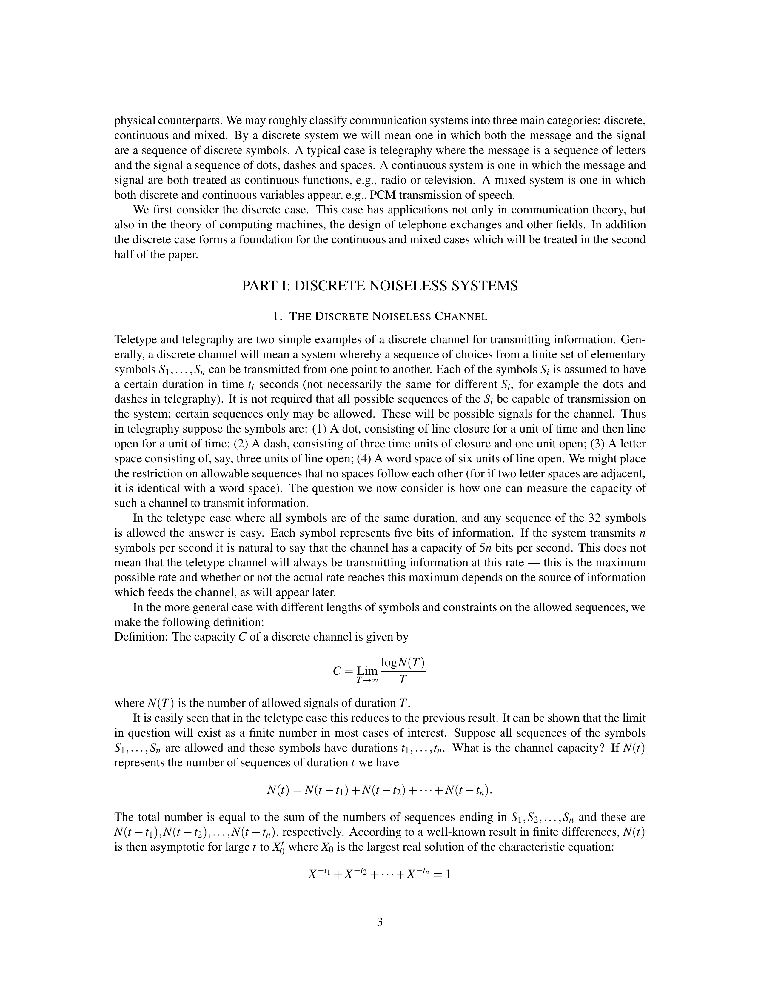 Mathematical Theory of Communication Research Paper by Claude E. Shannon — page 3