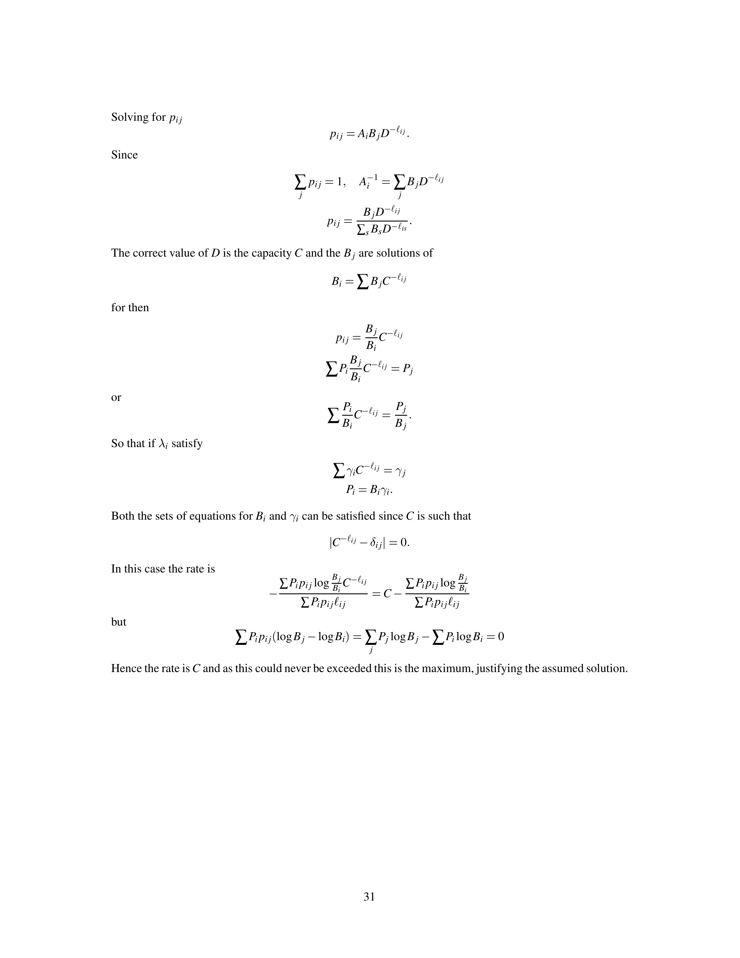 Mathematical Theory of Communication Research Paper by Claude E. Shannon — page 31