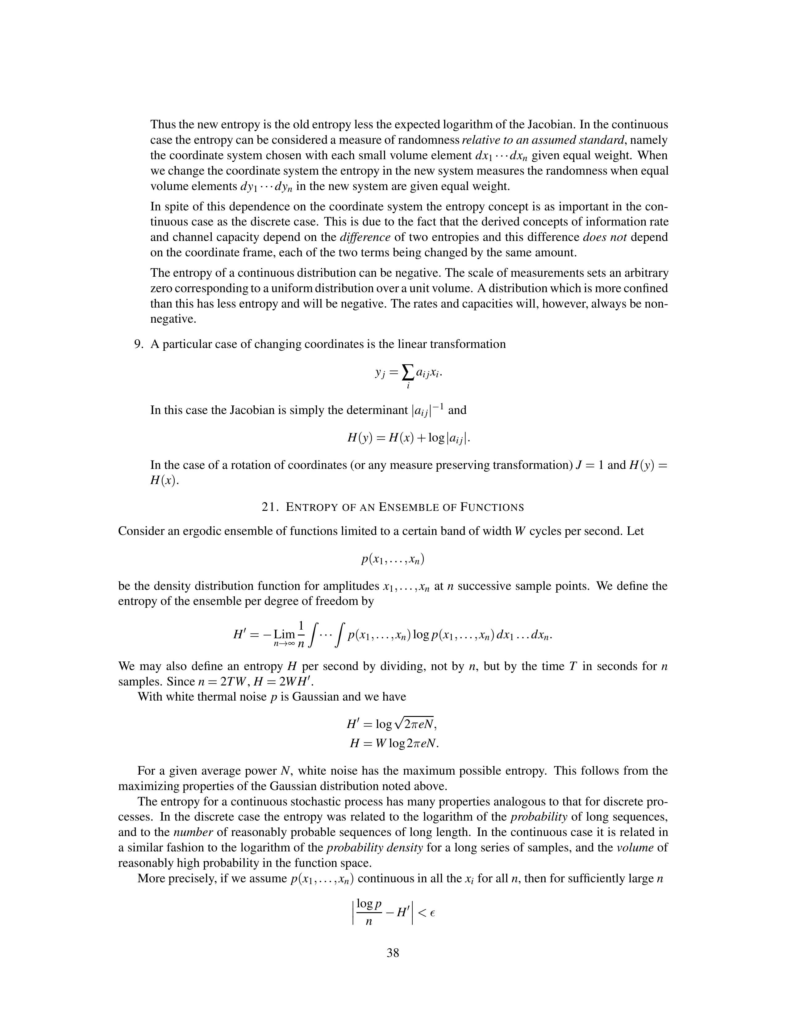Mathematical Theory of Communication Research Paper by Claude E. Shannon — page 38