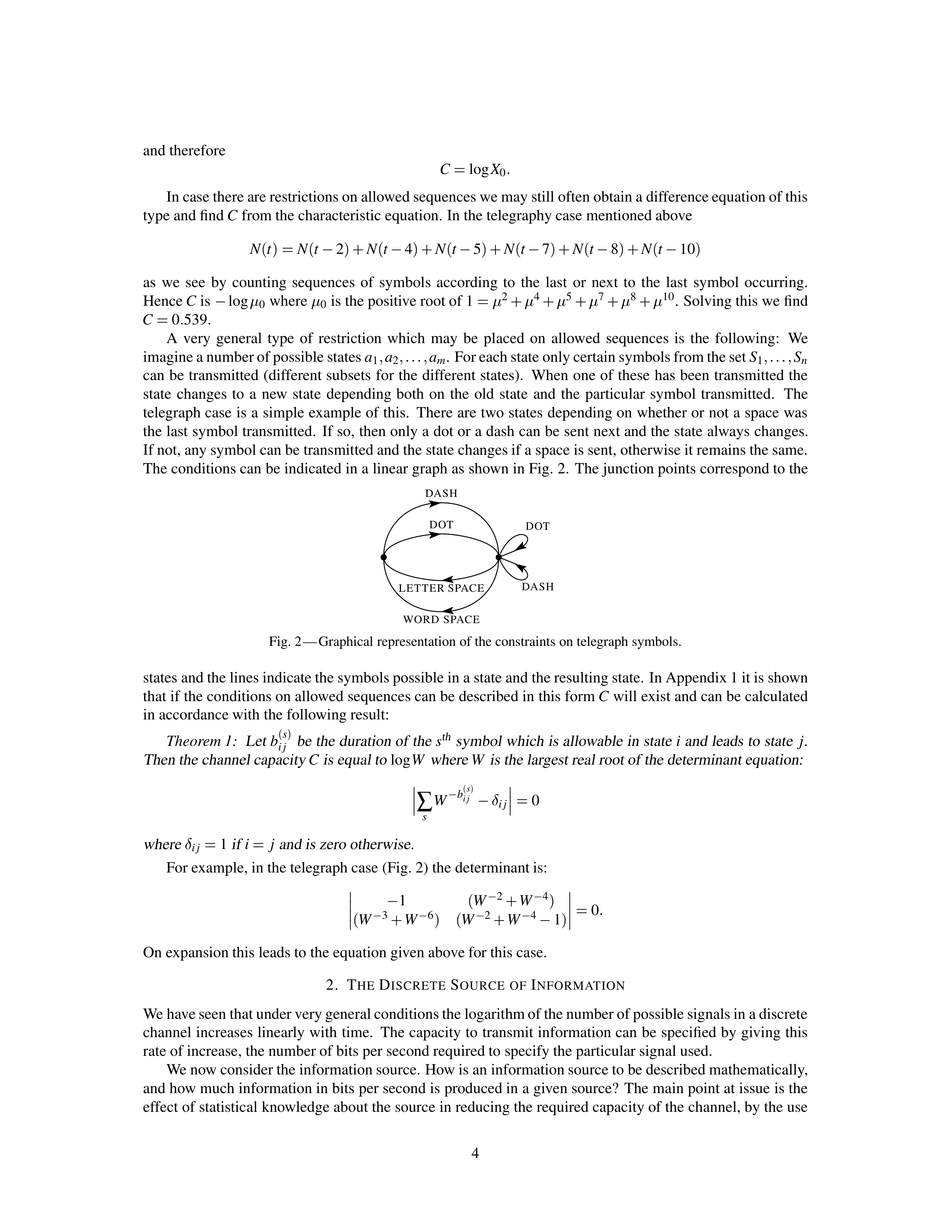Mathematical Theory of Communication Research Paper by Claude E. Shannon — page 4