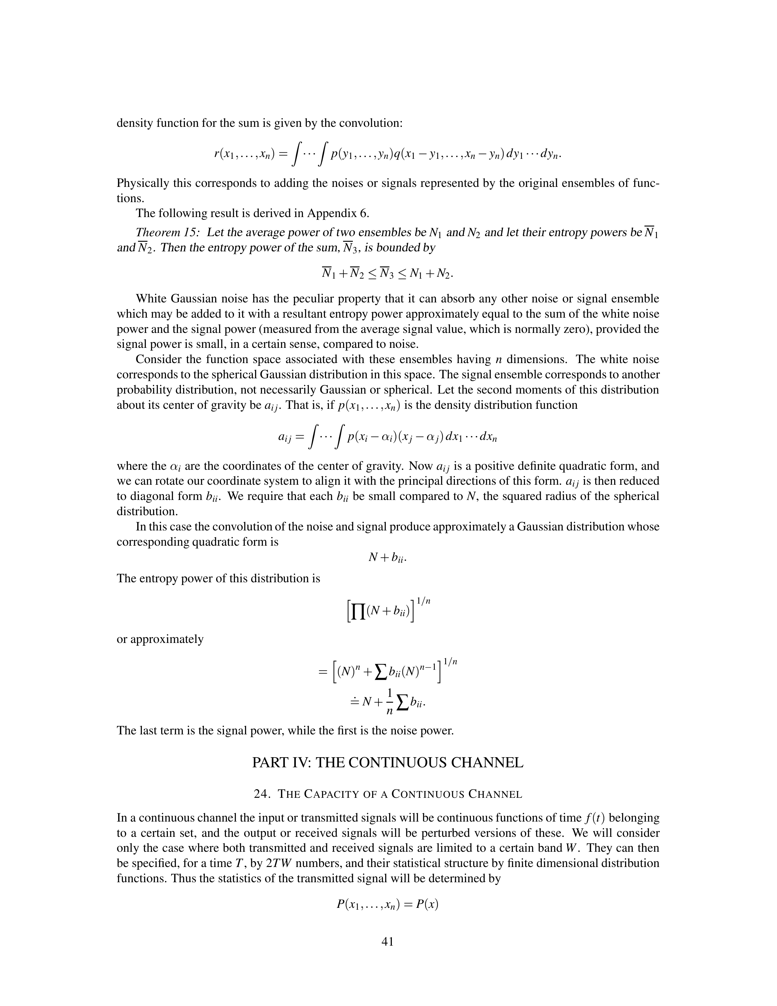 Mathematical Theory of Communication Research Paper by Claude E. Shannon — page 41
