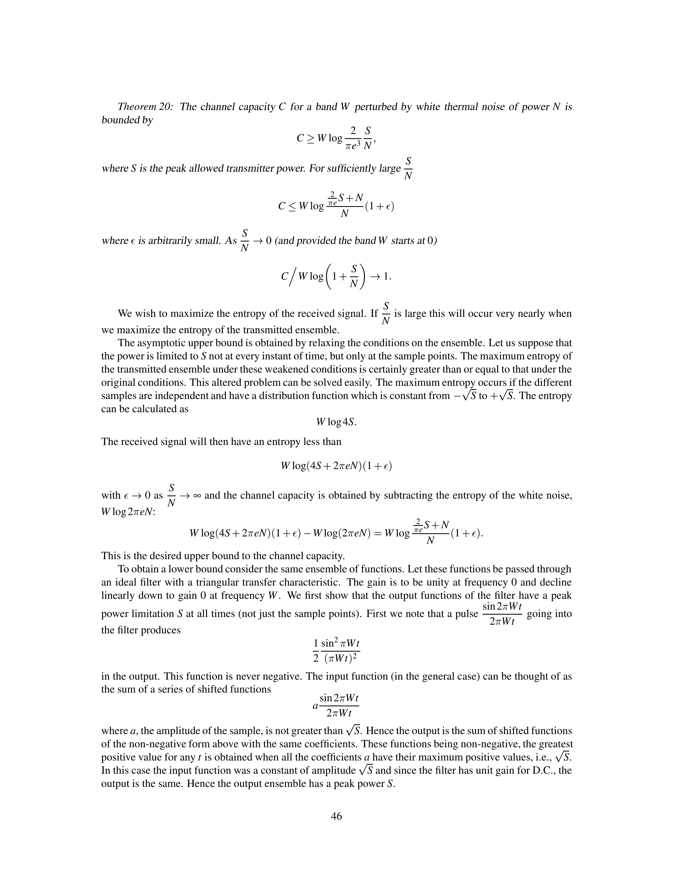 Mathematical Theory of Communication Research Paper by Claude E. Shannon — page 46