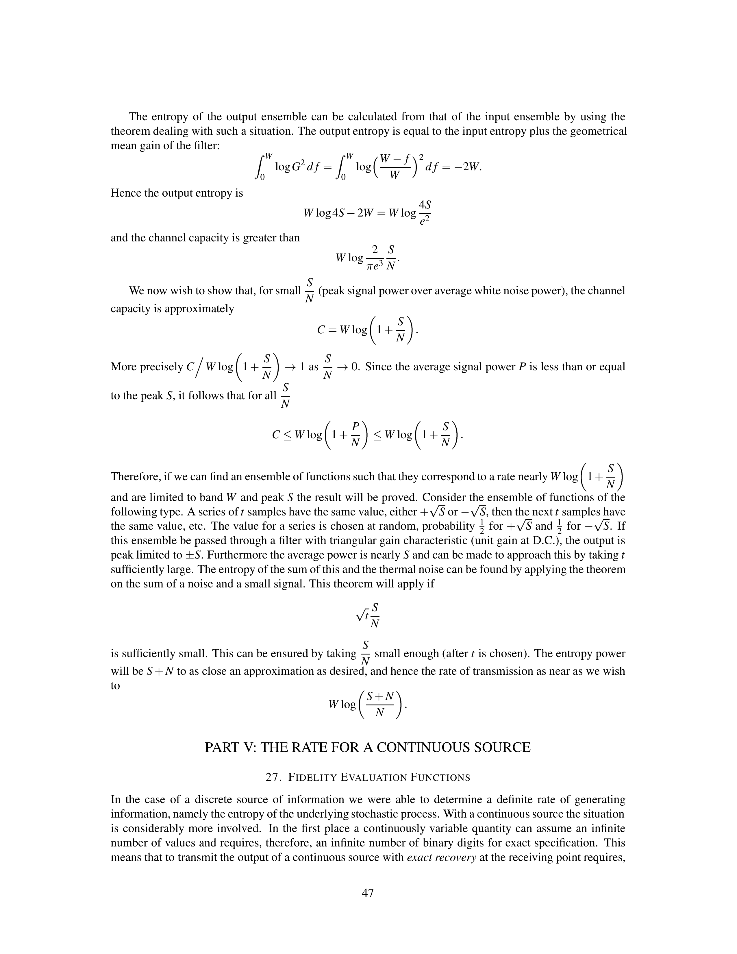 Mathematical Theory of Communication Research Paper by Claude E. Shannon — page 47