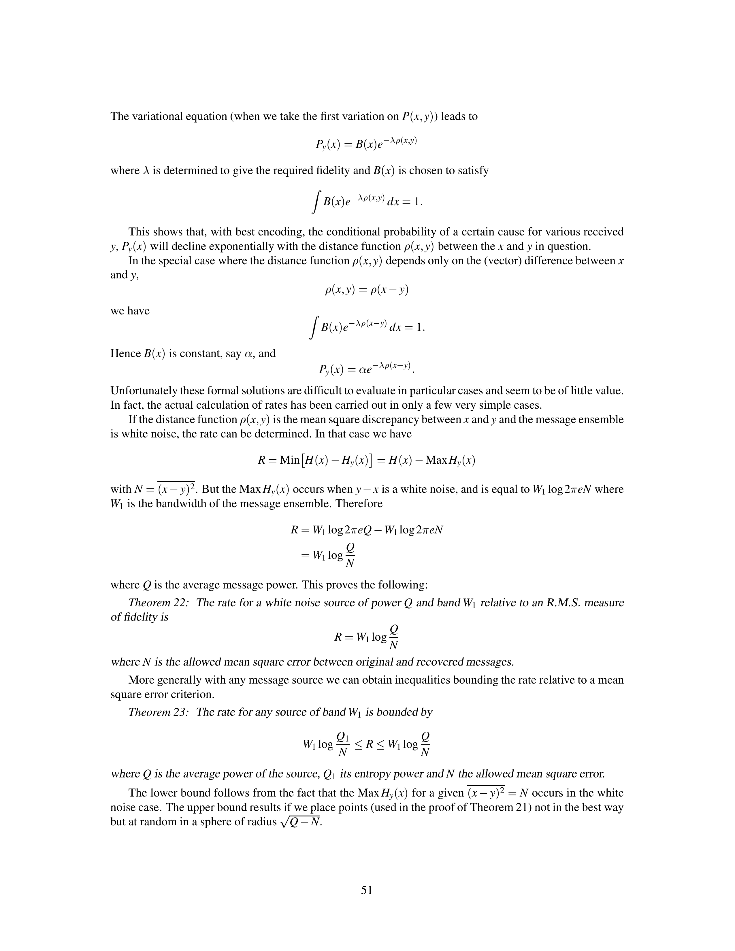 Mathematical Theory of Communication Research Paper by Claude E. Shannon — page 51