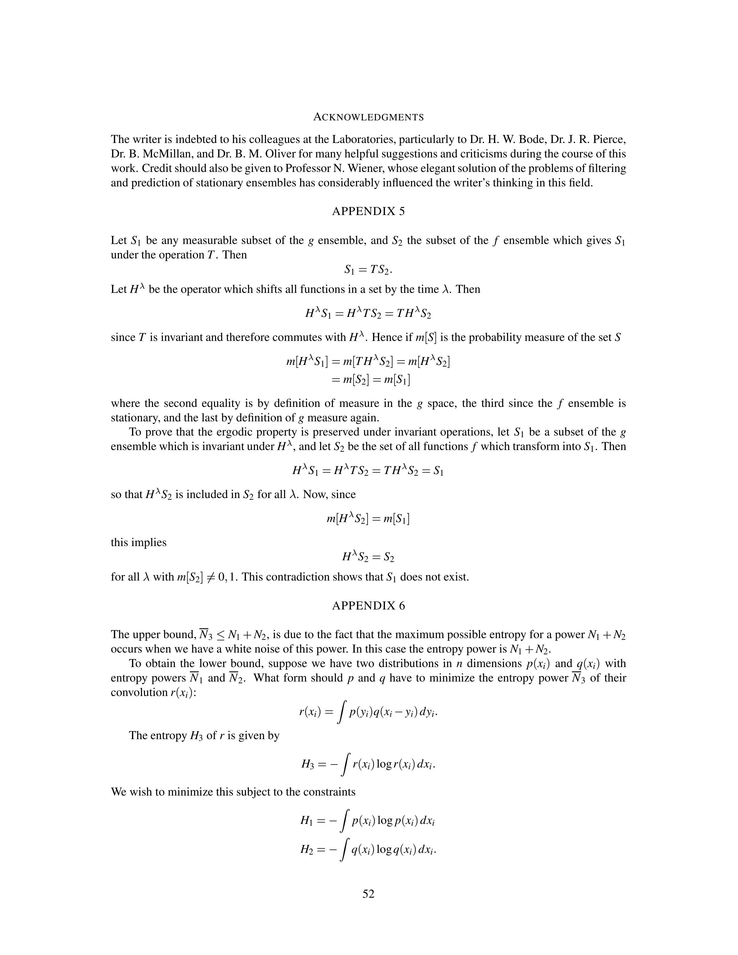 Mathematical Theory of Communication Research Paper by Claude E. Shannon — page 52