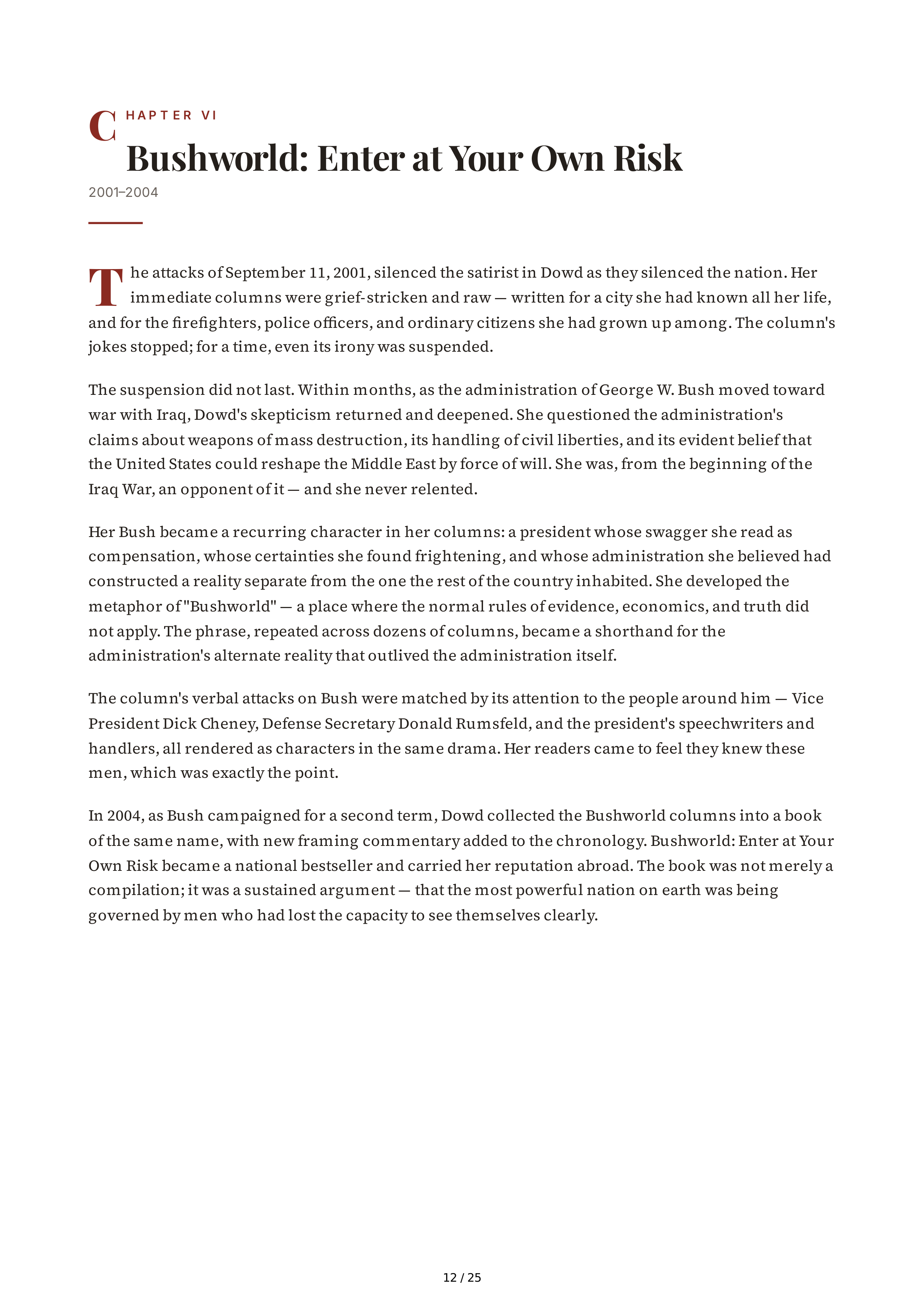 Maureen Dowd Bushworld Enter at Your Own Risk Biography — page 12