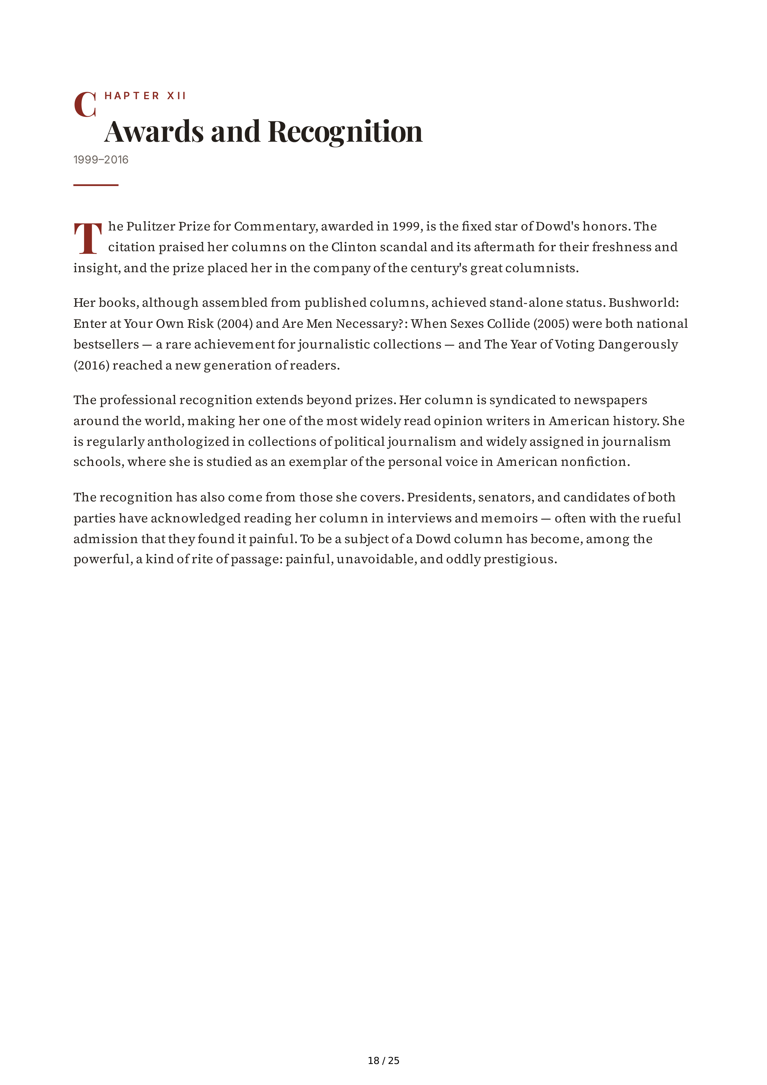 Maureen Dowd Bushworld Enter at Your Own Risk Biography — page 18