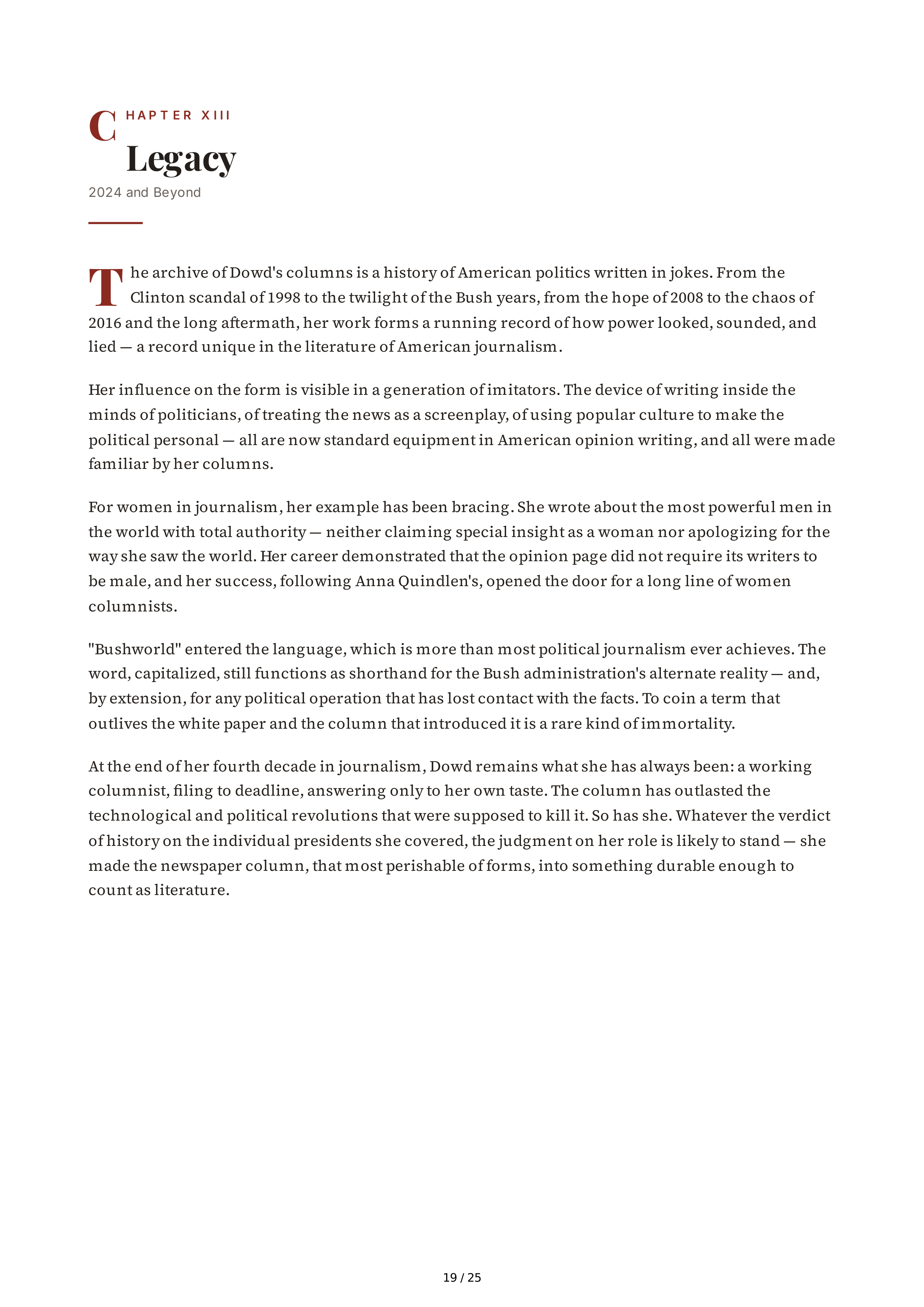 Maureen Dowd Bushworld Enter at Your Own Risk Biography — page 19